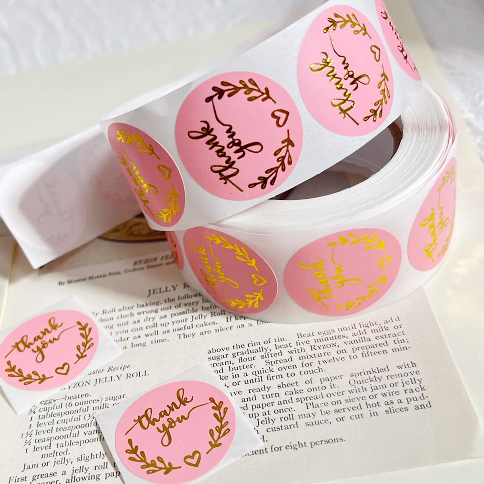 1000 Adesivi Rotondi Handmade With Love - Per Regali, Bomboniere, Natale, Compleanni, Diametro 2.5cm - Foto 8