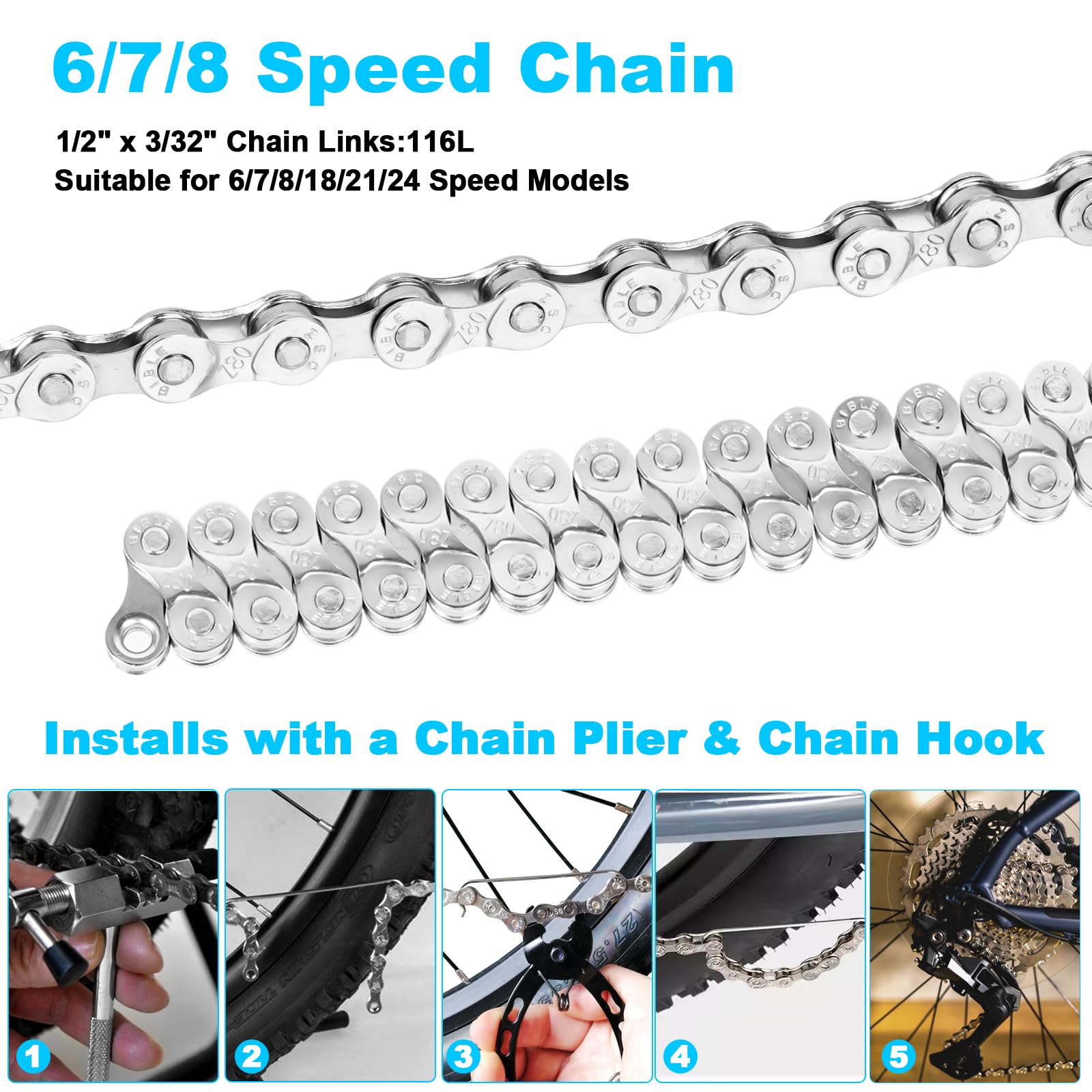 Ketting Shimano HG71 6/7/8 speed - 116 schakels – Fietsonderdelen Outlet