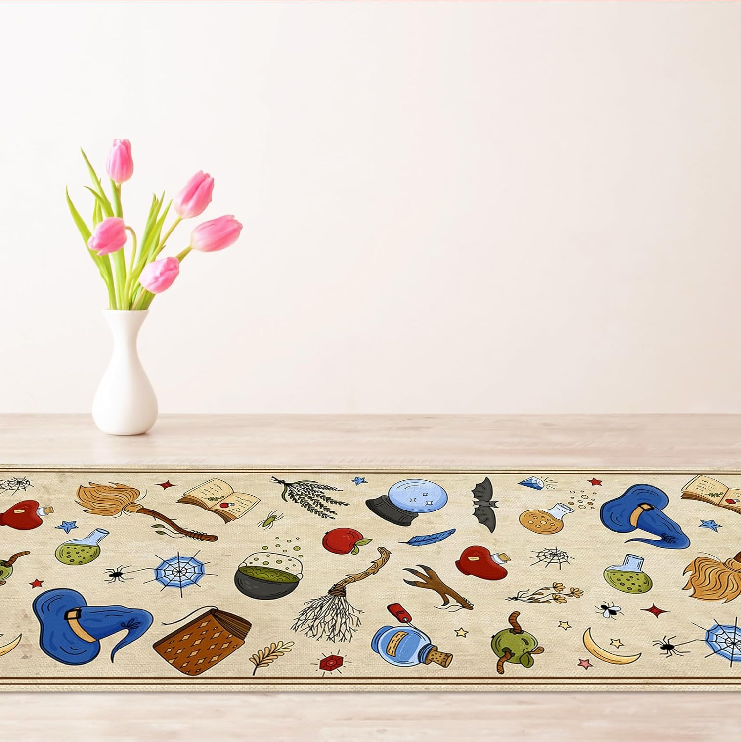 Vohado Magical Wizard Table Runner Fantasy Witch Theme Birthday Party Decoration Halloween Decoration Home Kitchen Island Decor - Image 6