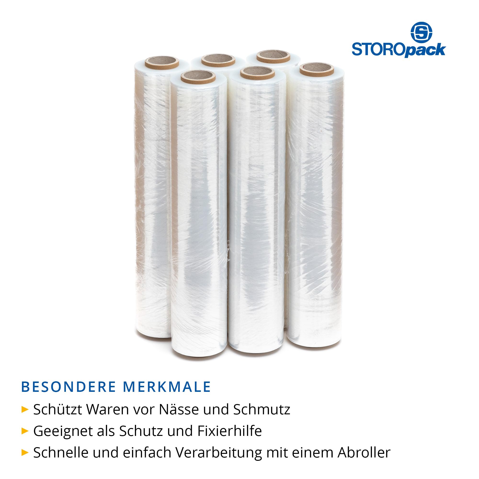 Pellicola Estensibile Manuale - 6 Rotoli Da 2 Kg, Trasparente, Spessore 23 Micron, Altezza 500 Mm - Foto 9