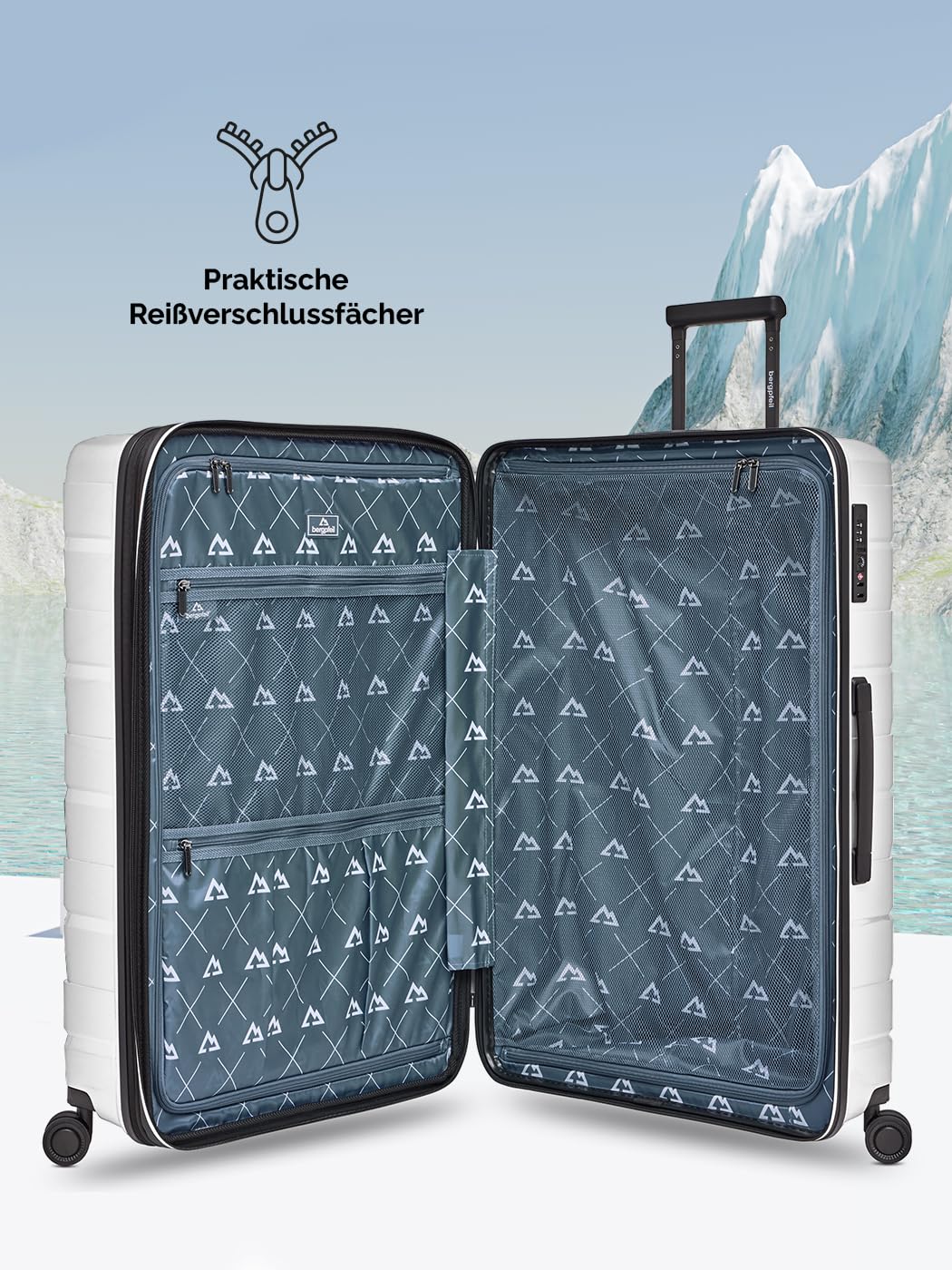 Artykuł podstawowy Travel, Ice White Metallic, Set, Zestaw walizek z twardą obudową, 3-częściowy
