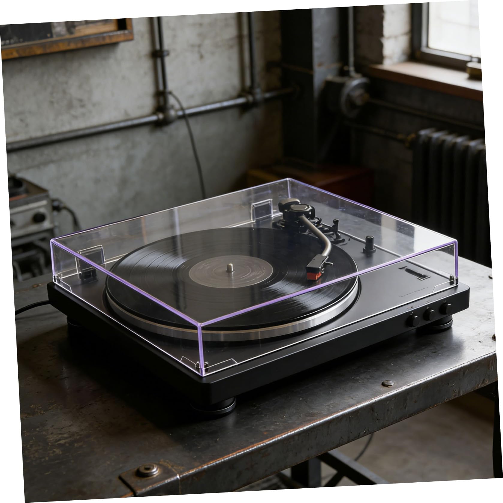 CALLARON Copertura Antipolvere Trasparente in Acrilico per Vinile, Leggera e Facile da Installare, per Impianti Audio Domestici e Protezione Stereo