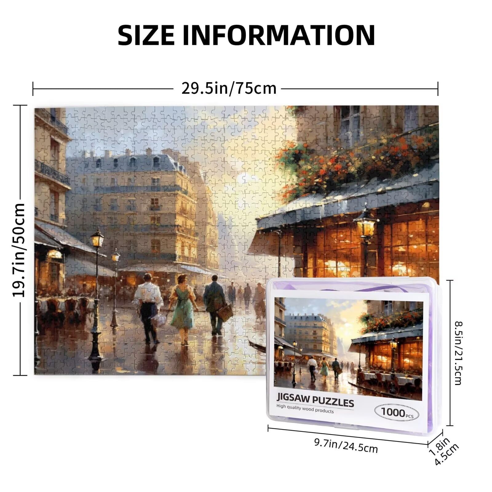New York Puzzle 2000 Pezzi Adulti, 5D DIY Puzzle Strada Pattern Design con Confezione Regalo per Regalo Donna, Attività Famiglie Impegnative Principianti per Home Wall Bedroom Decor 99 x 70 cm -940Y