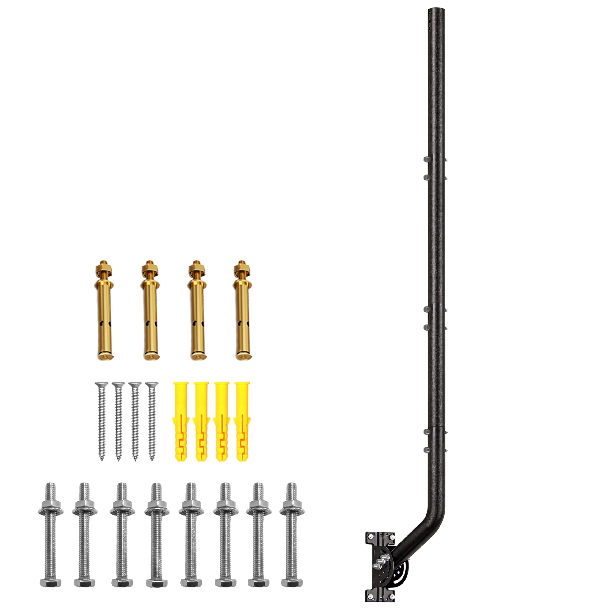 Supporto da parete per antenna regolabile resistente da 53", tubi di