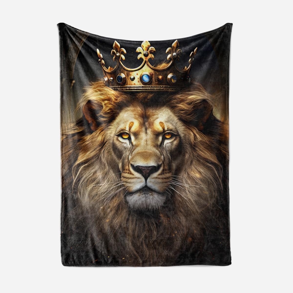 Lion Throw Blanket Animal Print Blanket King Size Lion Lovers Gifts Soft Warm Blankets for Bedroom Sofa Bed (30 in x 40 in) - Image 2