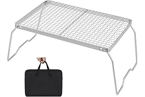 Compact and Ultra-Sturdy YETO Folding Campfire Grill Grate