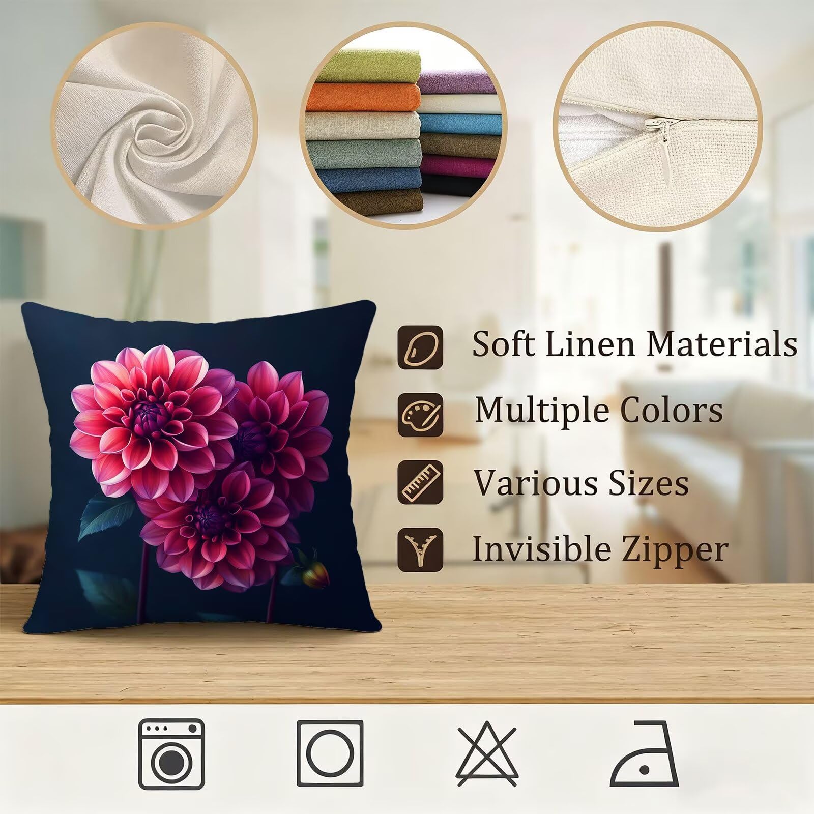 PúRpura Funda Cojin 60x60 Rosa Funda Almohada 60x60 Cojines Sofa Súper Suave Fundas Cojines Decorativos Fundas Almohadas 4 Piezas Almohada Cervicales y Cuello, para Hogar Cama Salon Decoracion E - 565