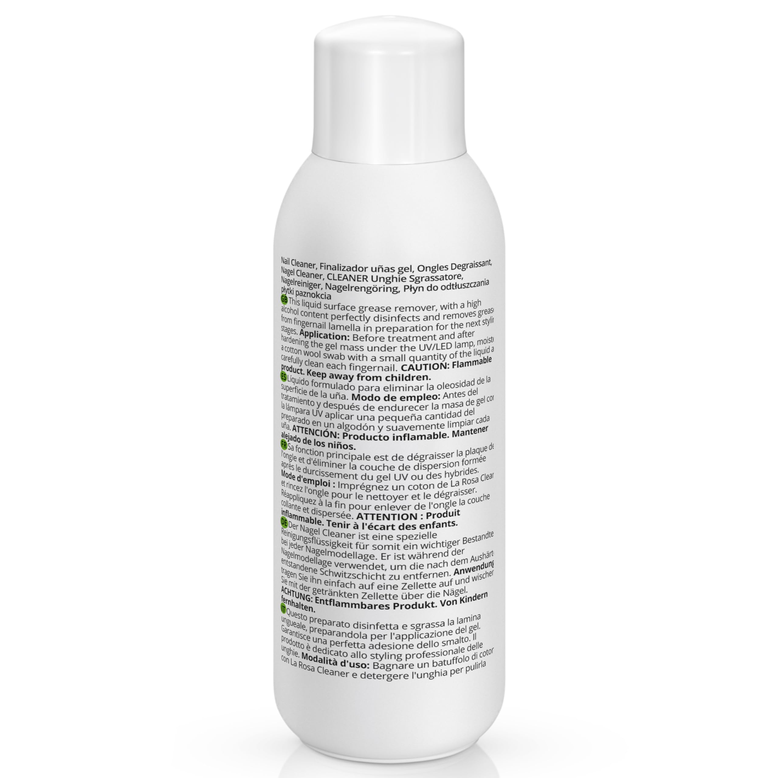 LaRosa Nail CLEANER 500 ml - płyn do odtłuszczania paznokci, idealny do hybrydy, żelu i akrylu