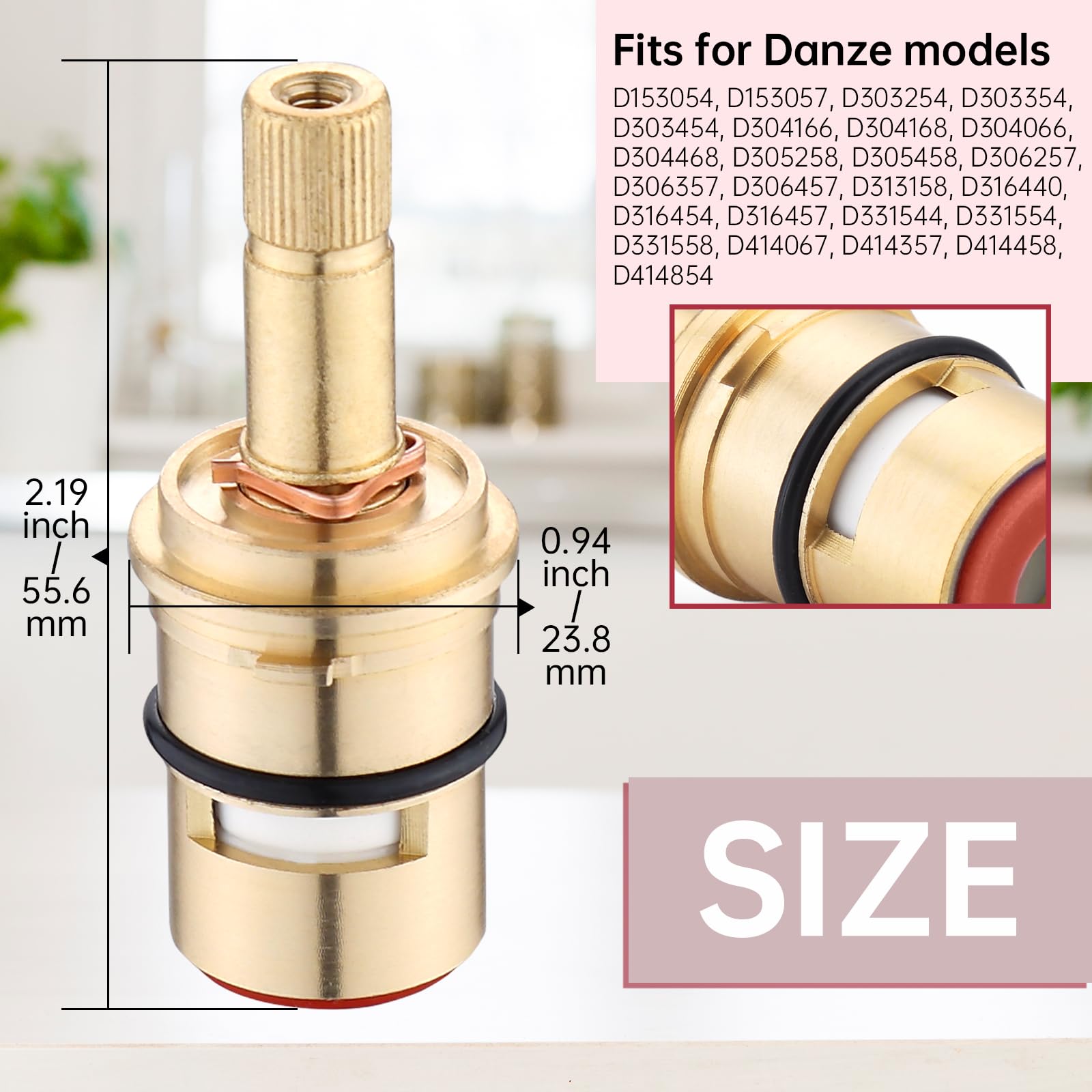 Faucet Cartridge Replacement Parts Compatible with Danze DA507071W