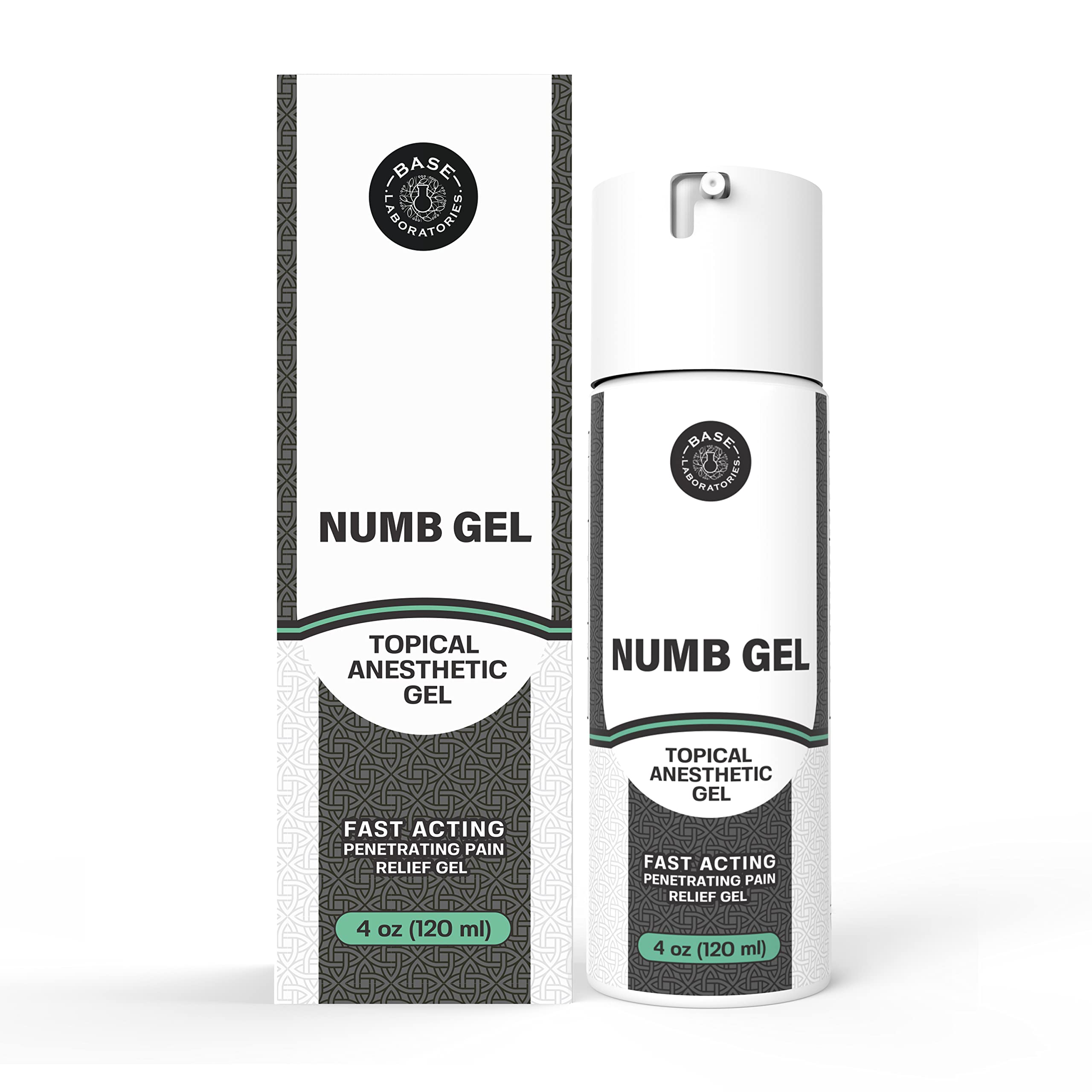 Base Labs Lidocaine Numbing Gel 4oz Topical Numbing Pain Relief Gel