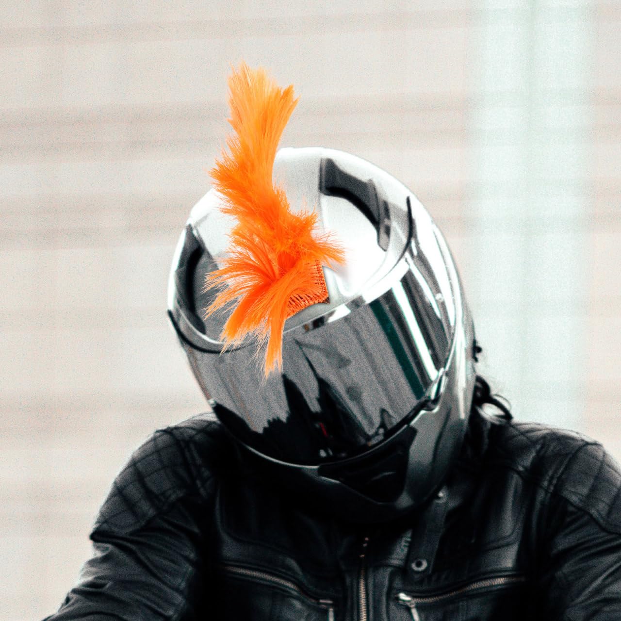 Casco de moto con peluca decorativa para motocicleta