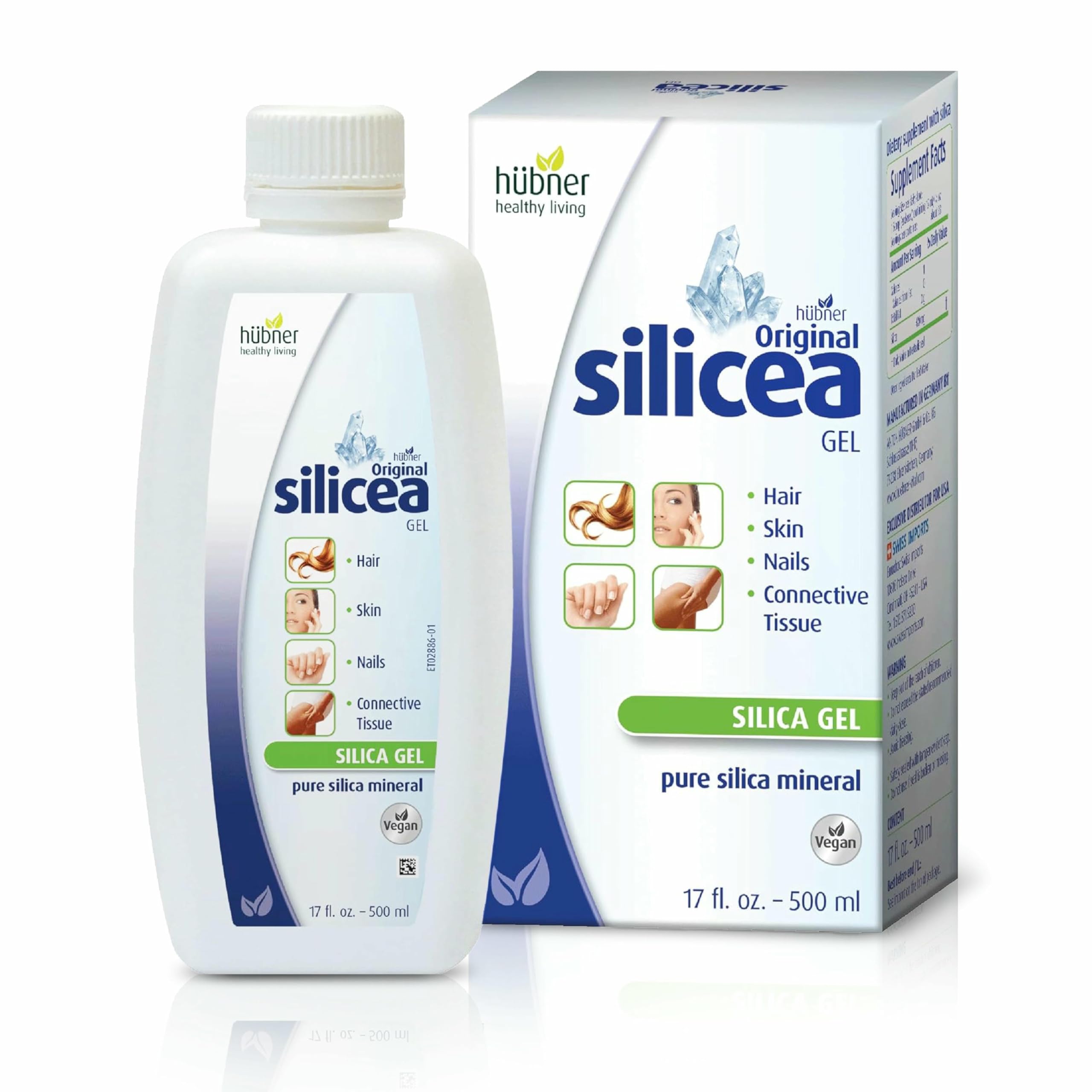 Hubner Original Pure Silicea Gel for Hair Skin & Nails 17 fl oz 17 Fl Oz (Pack of 1)
