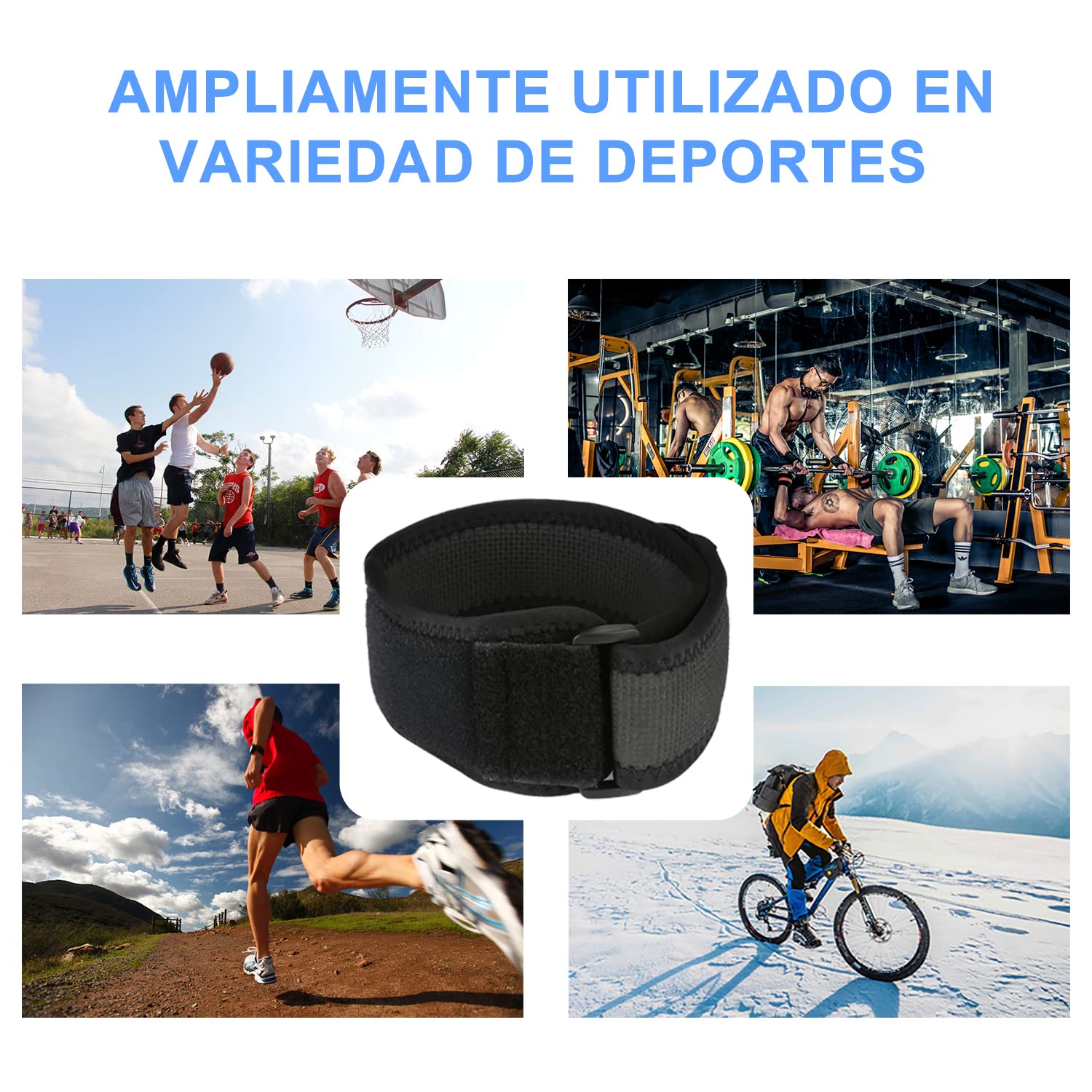 supregear Cincha Rotuliana, 2-Pack Rodilla Iliotibial Muslo Cadera y Síndrome ITB Vendaje de Compresión Soporte Ajustable Transpirable Vendaje de Compresión de la Banda IT Soporte Estabilizador