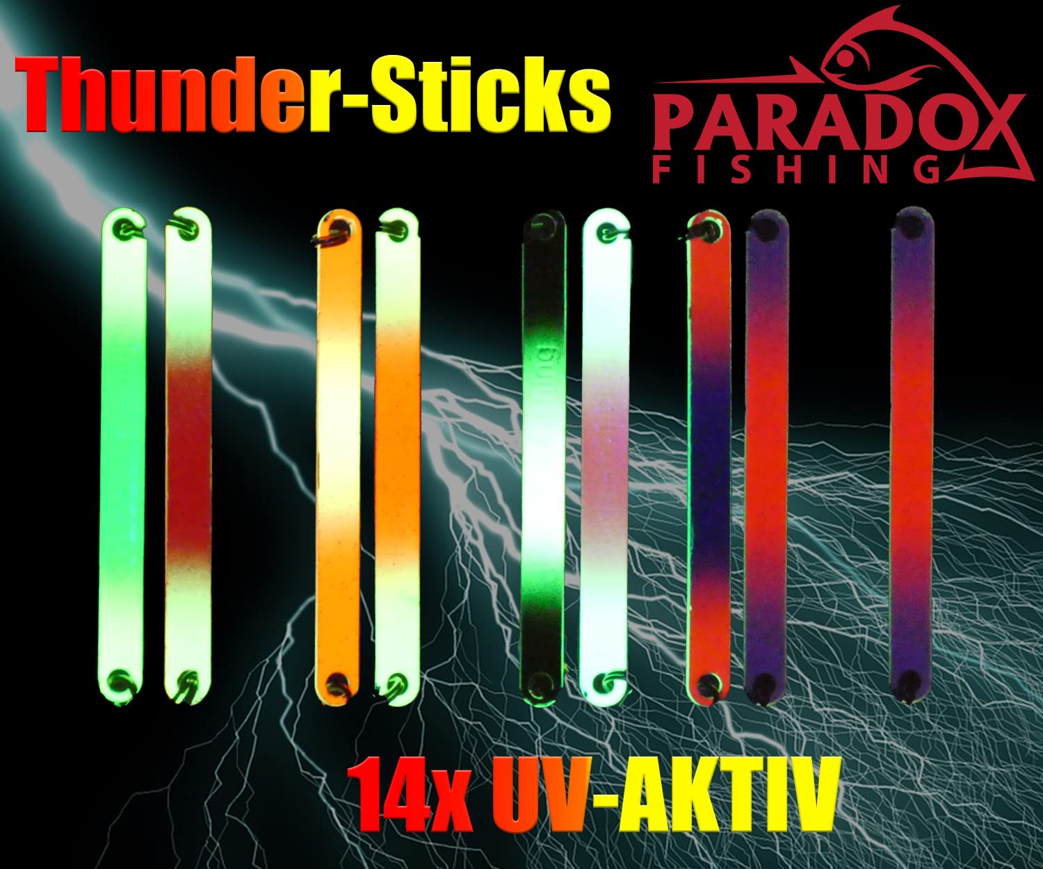 Paradox Fishing Forellen Stick Spoon Set I 5 Spoons 1,7g/2,3g/3,4g I Thunder Stick Forellenköder Set zum Forellen Angeln Forellenteig Forellen Köder - Spoons Forelle