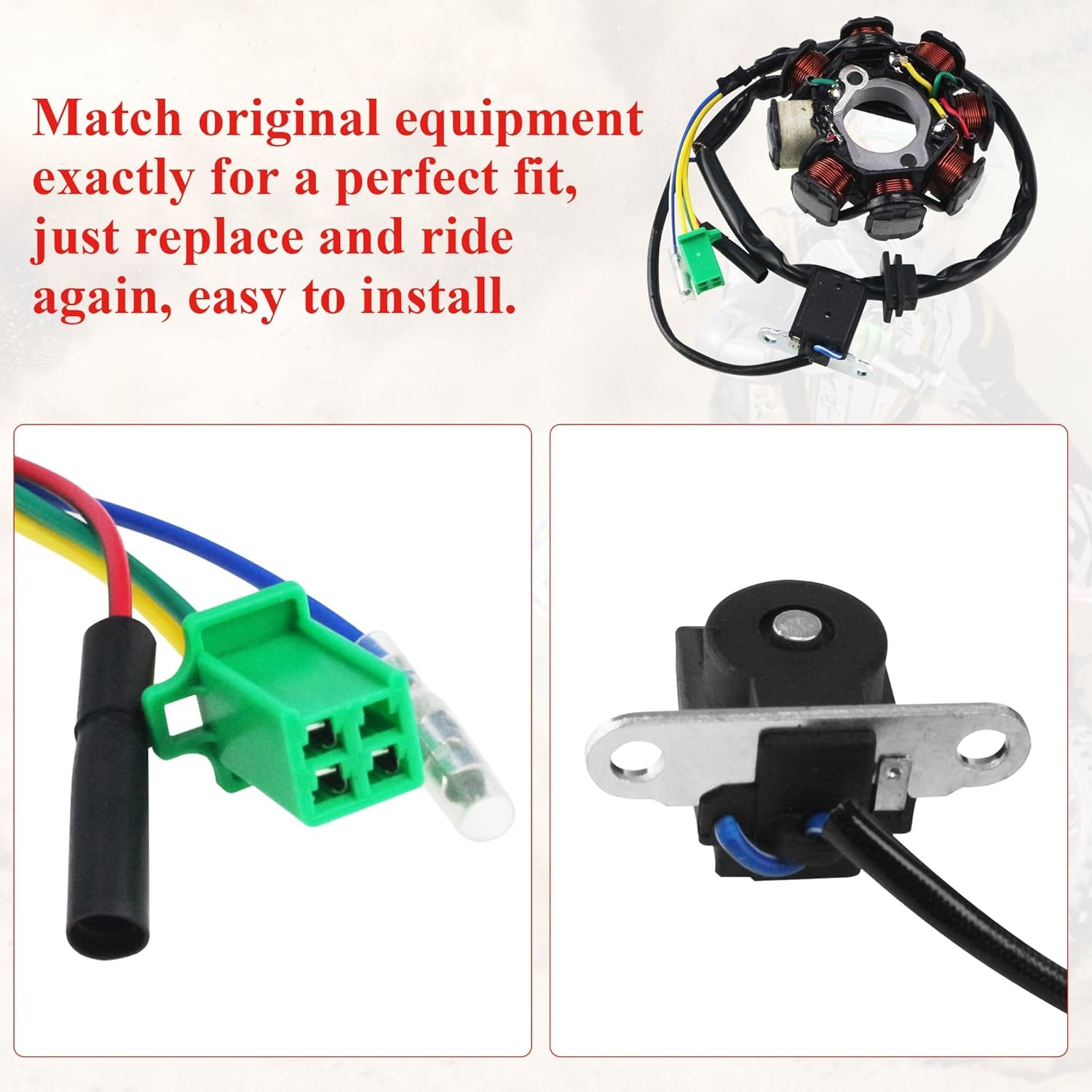 スピッツ 子グマトート Amazon.com: 8 Coil Pole Magneto Stator for GY6 125cc 150cc