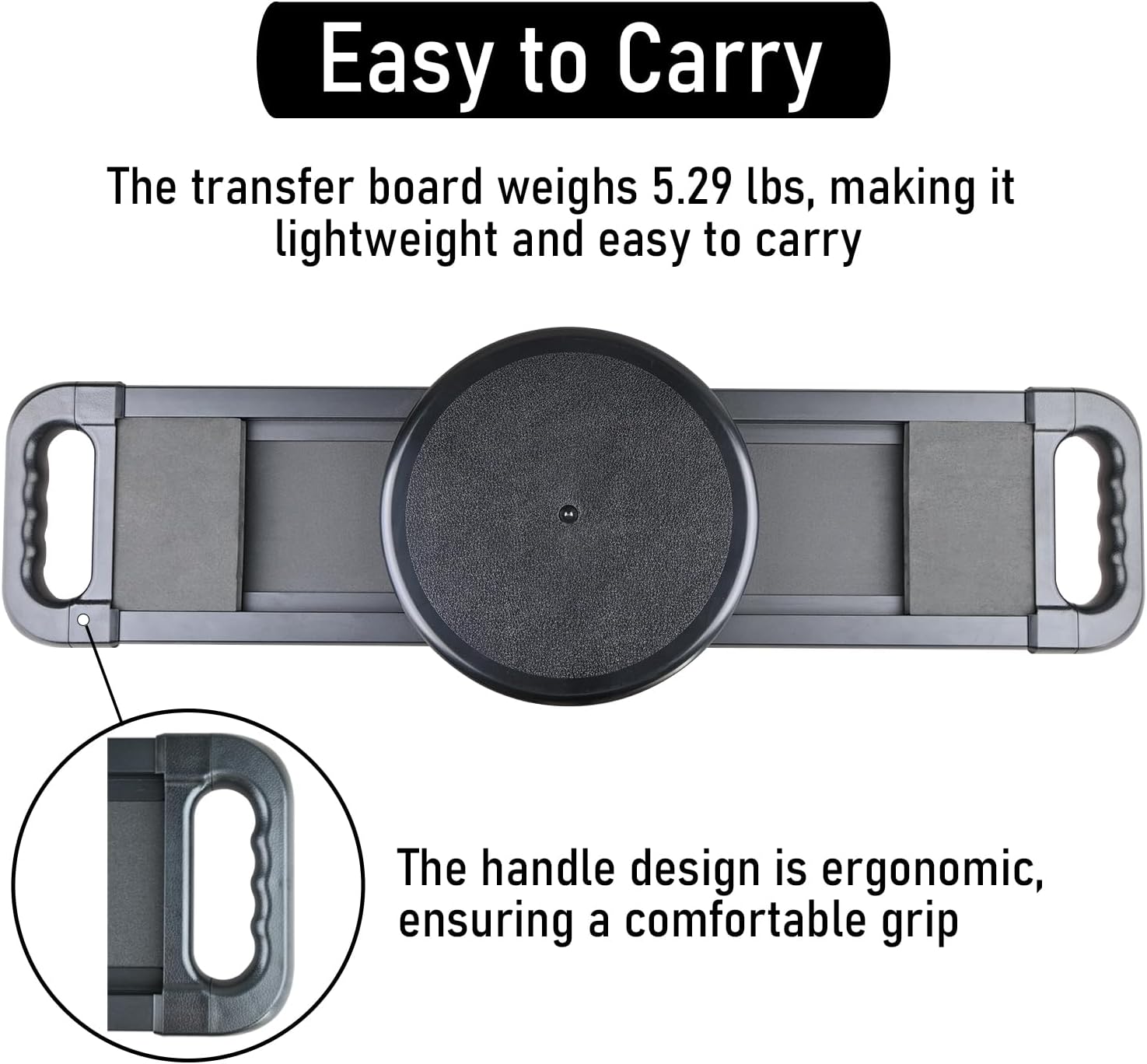 Sliding Transfer Board from Bed to Wheelchair, Slide Transfer Board for Wheelchair Transfer, Wheelchair Transfer Board for Elderly Disabled