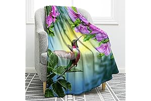 Jekeno Bird Floral Throw Blanket for Mom Wife Kid
