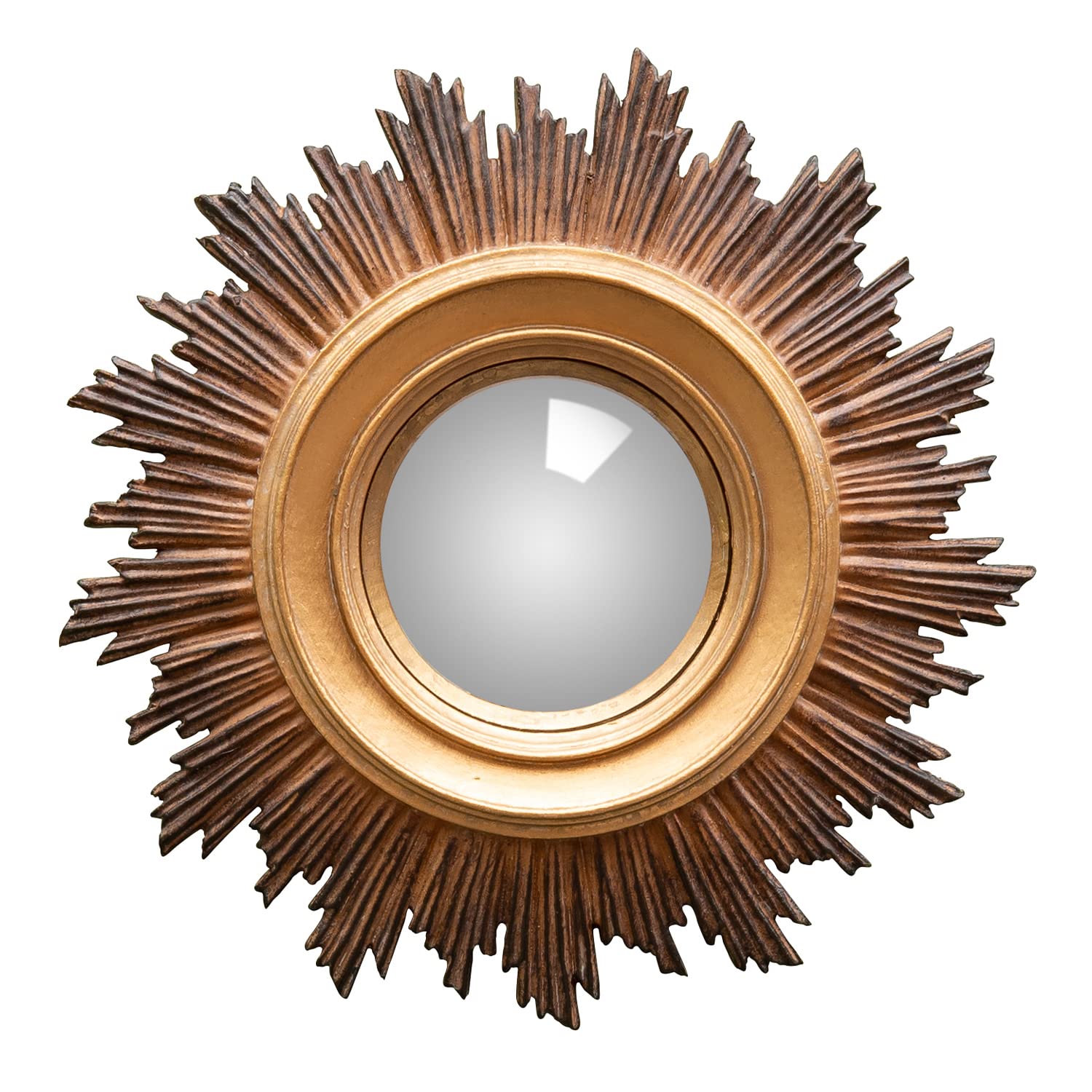 CHEHOMA - Petit Miroir Solaire en résine : Design doré Ex Voto pour égayer Votre Espace