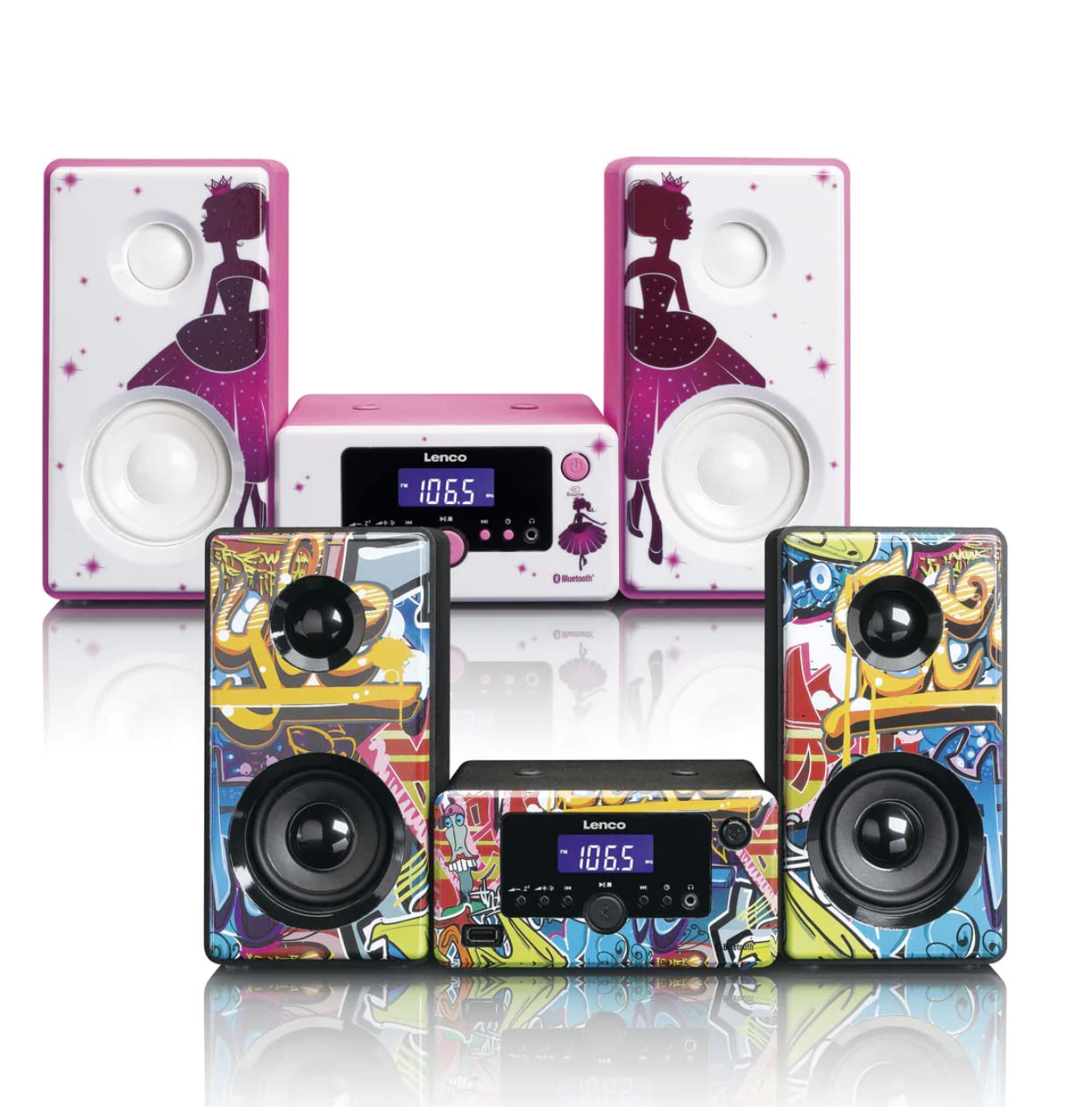 Lenco MC-020 Système Compact avec Radio FM Bluetooth et USB