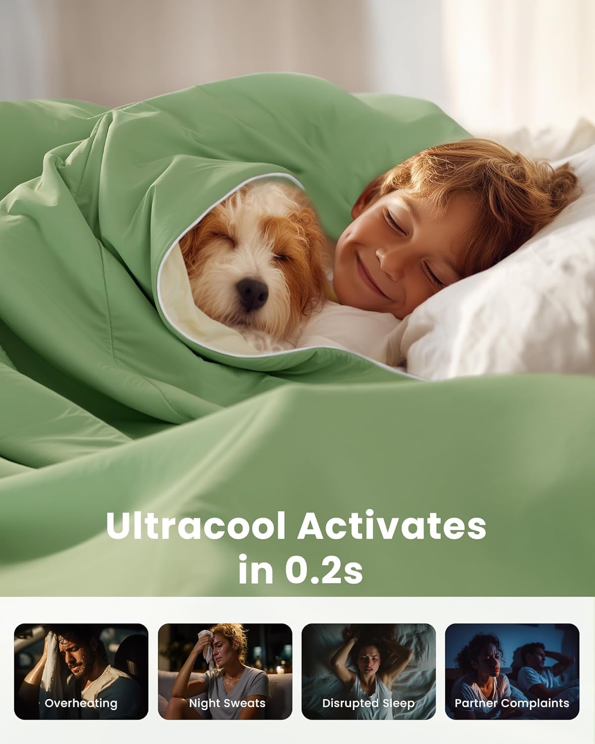 Cooling Comforter King Size for Hot Sleepers, Lightweight Breathable Summer Blanket, Ice Cooling Comforter for Night Sweats, Soft All Season Bedding, 106"x88"