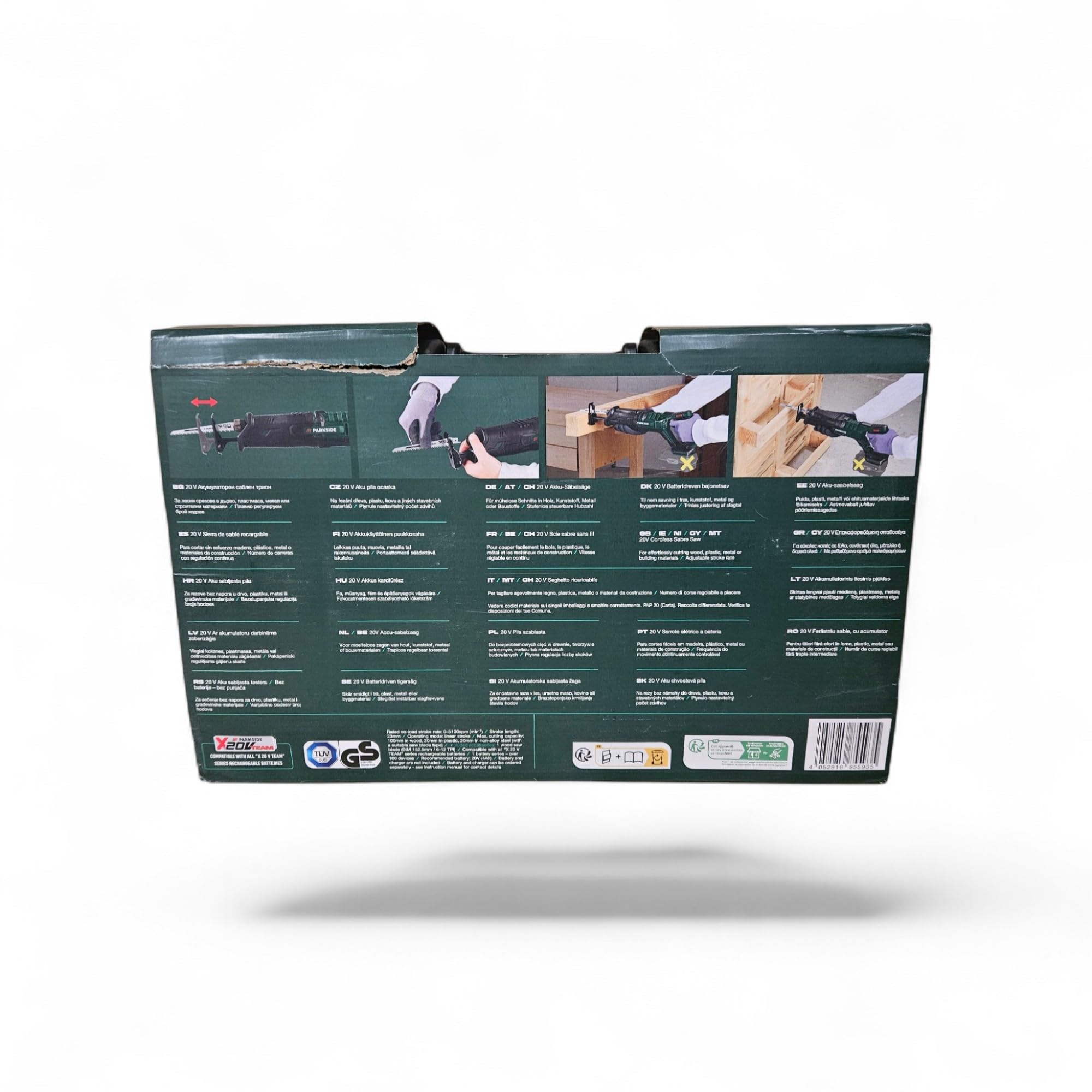 Parkside Batteria – Sega a gattuccio 20 V PSSA 20 – LI B2 – Senza batteria e senza