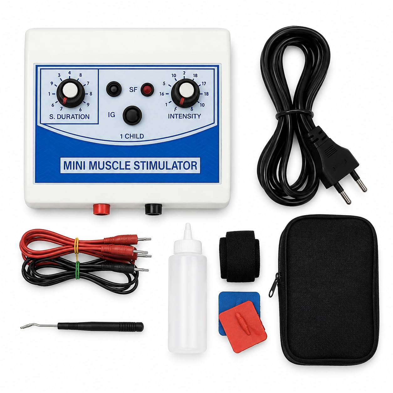 Mini MS 2 Channel Muscle Stimulator Machine Galvanic with Faradic Stimulation Physiotherapy with One Year Warranty | Mini Muscle Stimulator Channel Machine for Physiotherapy for Pain Relief-image-19