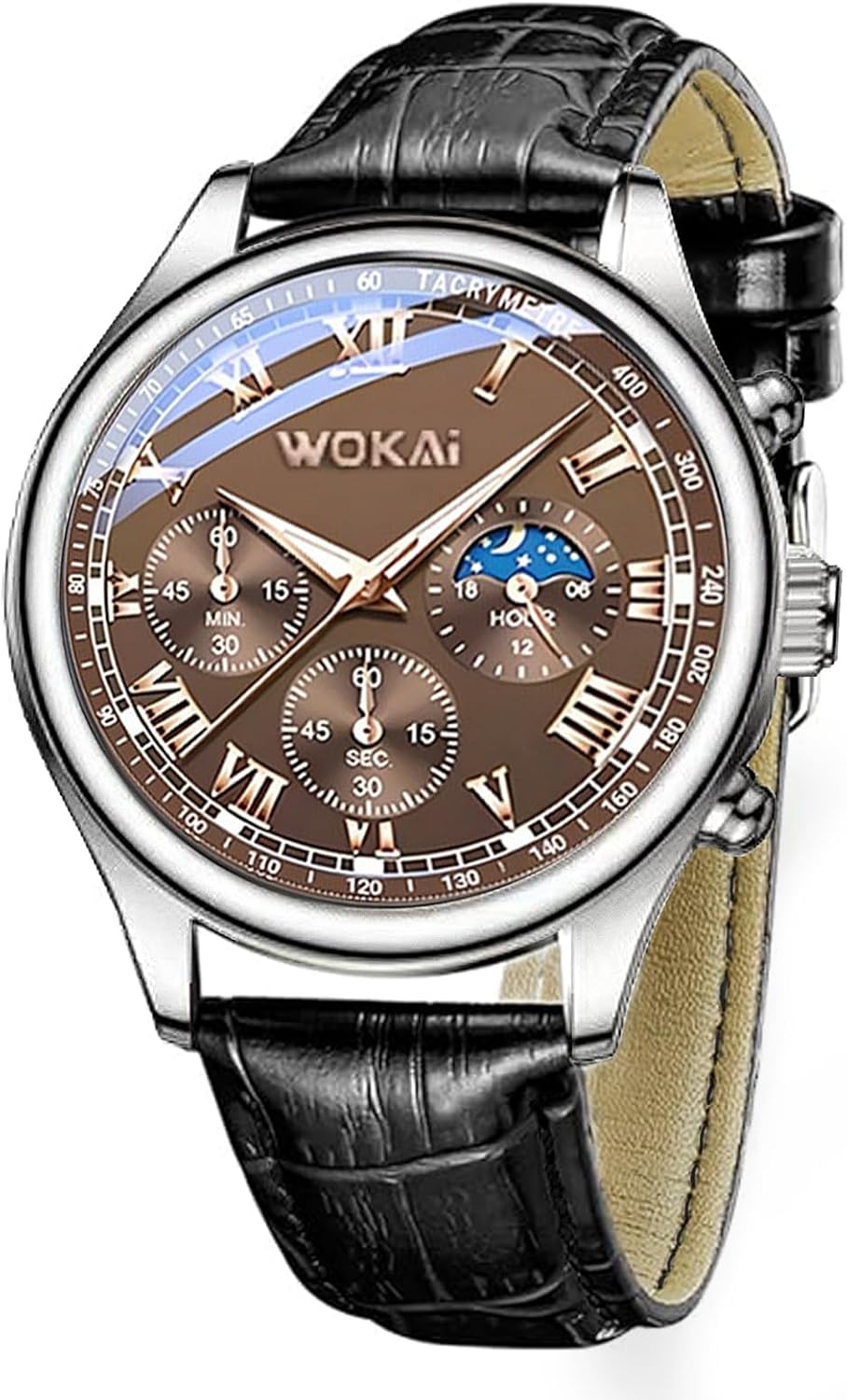 Flagship | Men's Business Quartz Watch, Alloy Case, PU Leather Strap, Digital Display, Water Resistant, Perfect for Professionals 2026