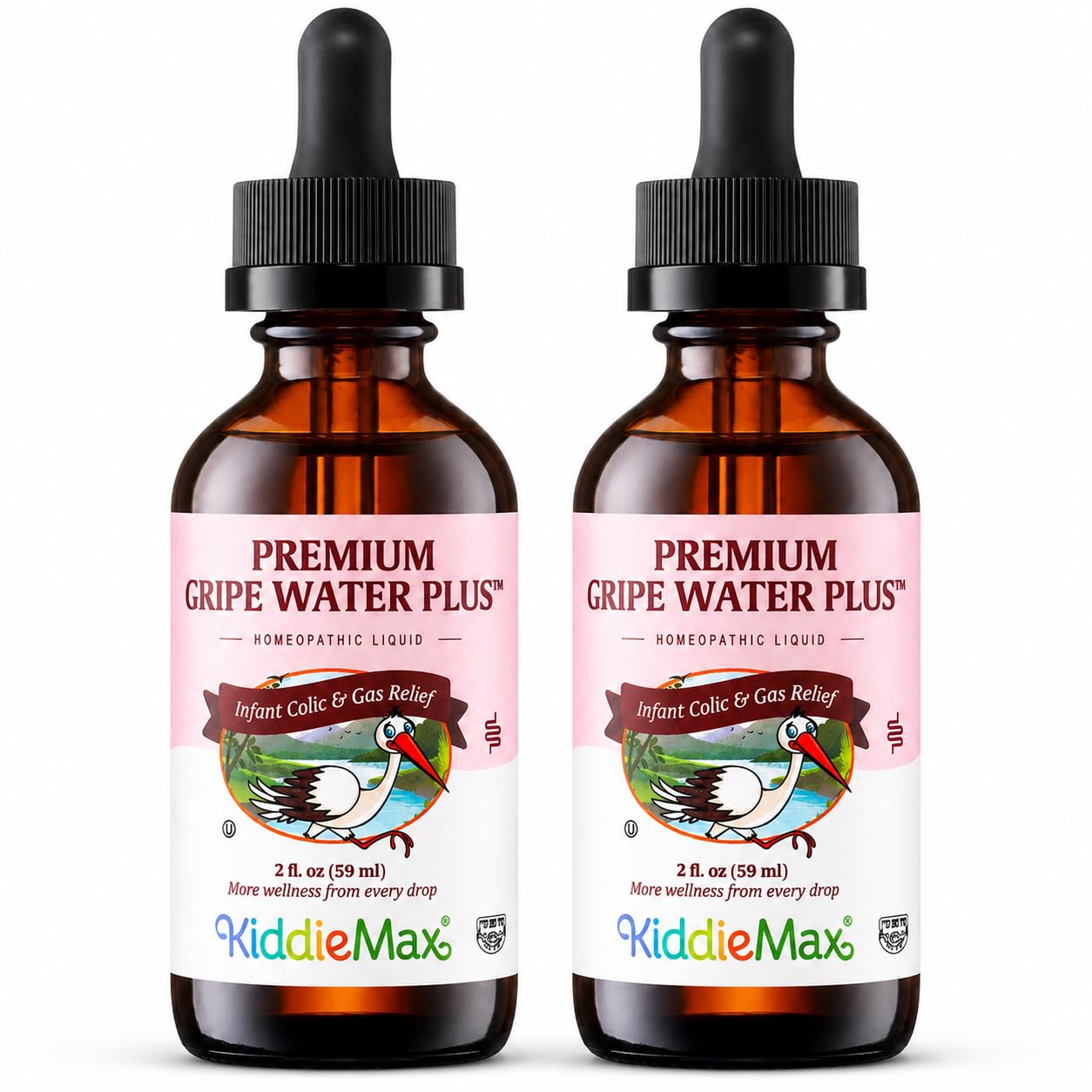 Maxi Health® Gripe Water for Babies, Colic &amp; Gas Drops, 2 Pack