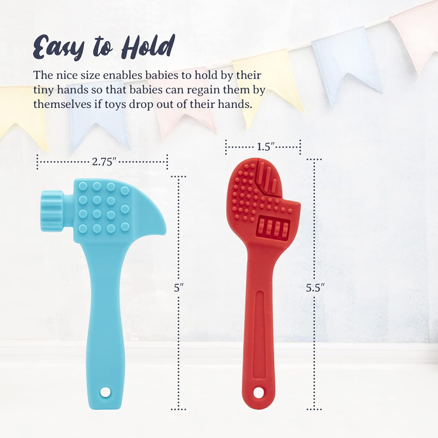 Little Martin's Drawer Teething Toys for Babies 0-6 Months 6-12 Months, BPA-Free Food Grade Silicone, Soft Textures, Molar Teether, Easy to Hold, Easy to Clean and Freeze : Baby