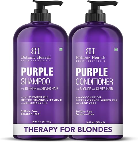 Botanic Hearth Purple Shampoo And Conditioner Set - 16 Fl oz Each
