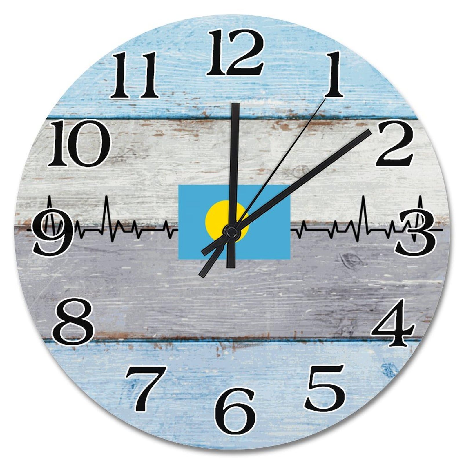 Horloge murale drapeau des Palaos décoration salon 38cm