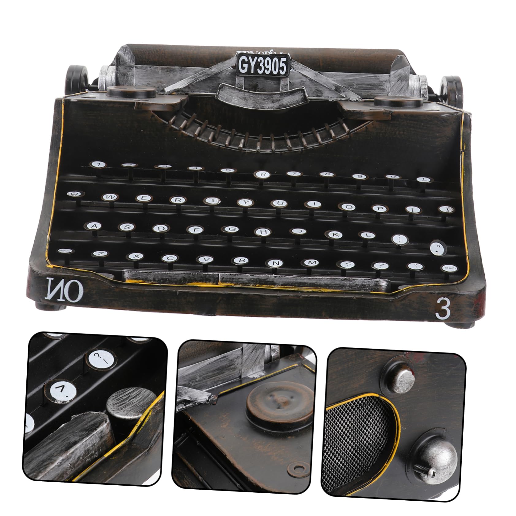 MAGICLULU Vintage Schreibmaschine Deko Aus Eisen Retro Antike Mechanische Schreibmaschinenmodell FüR Wohnzimmer BüRo Bar Fotorequisite