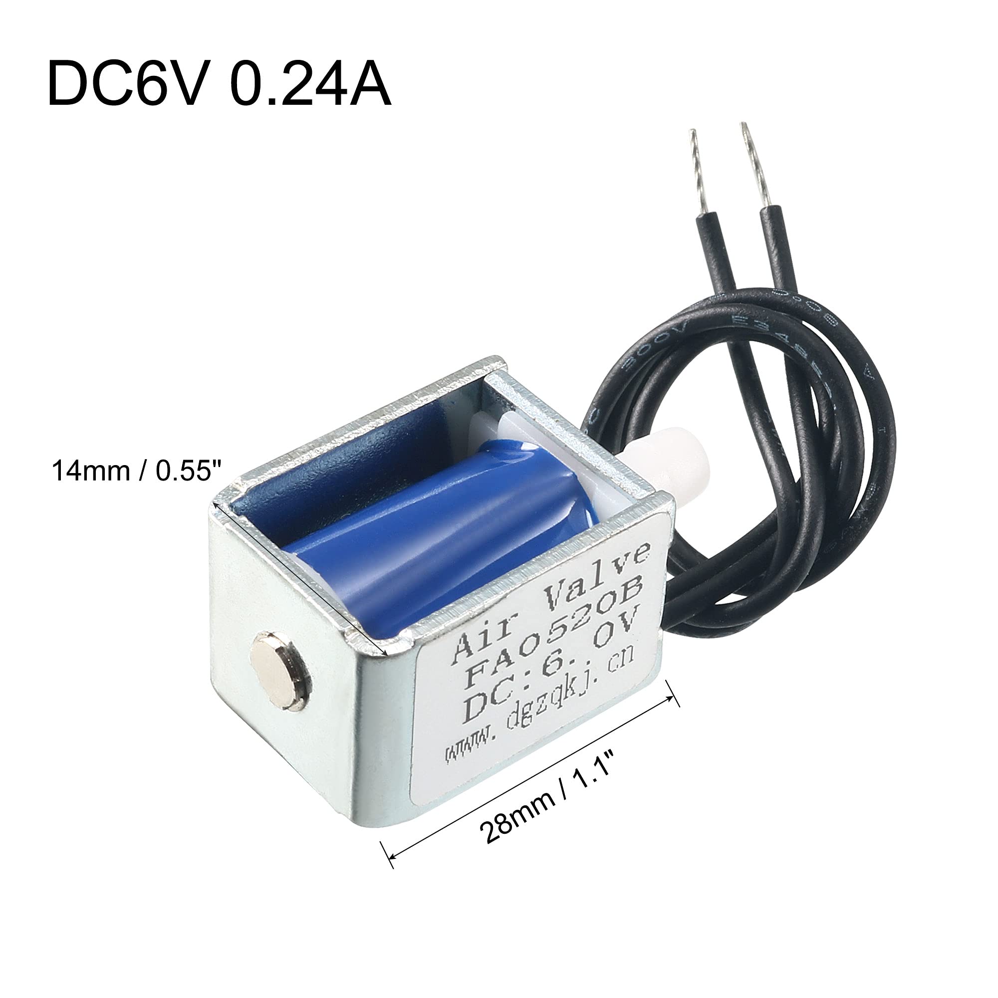 uxcell Miniature Solenoid Valve Normally Closed DC6V 0.24A Air Solenoid Valve