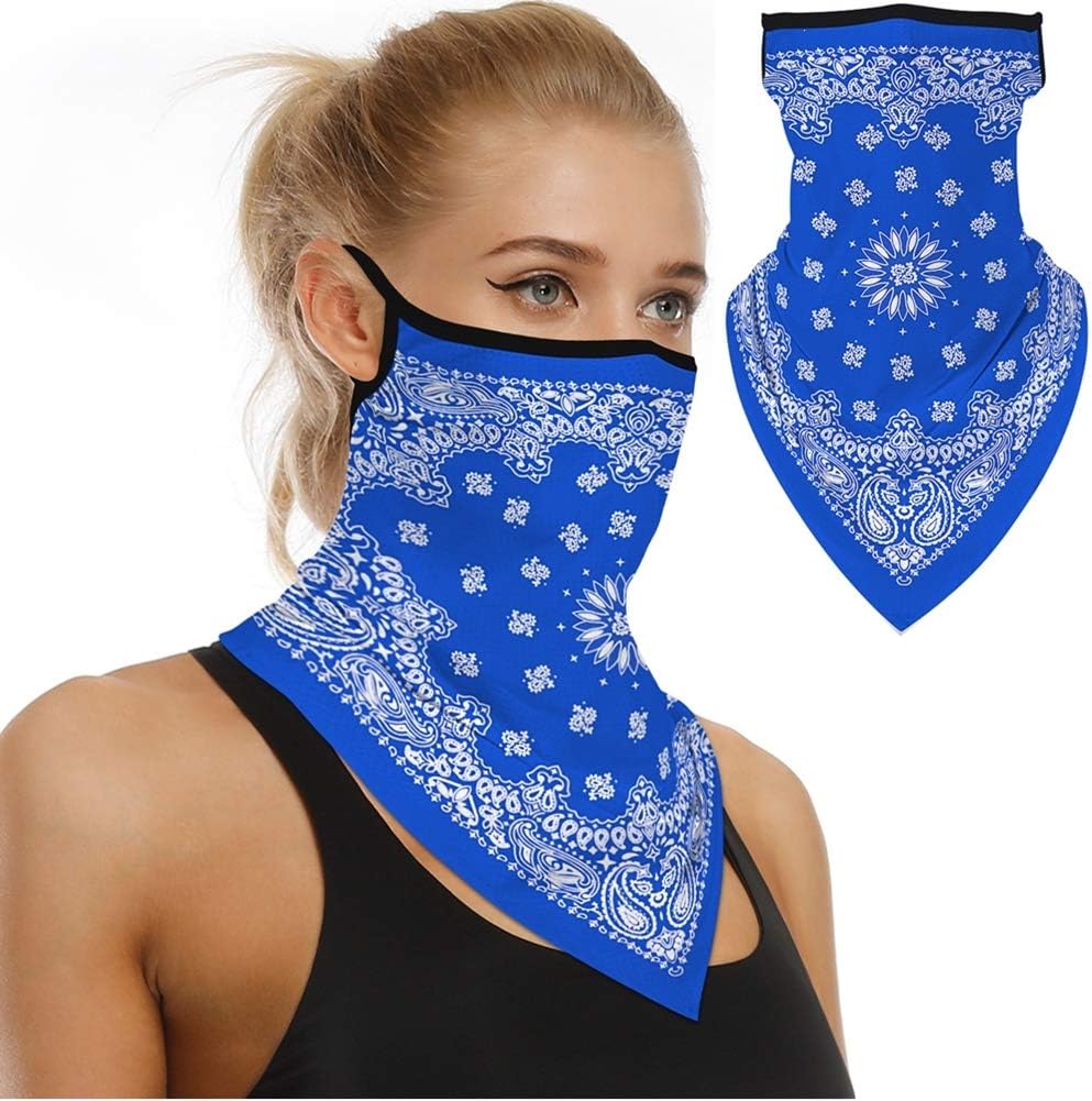 Neck Gaiter Face Scarf Mask Bandanas Hanging Ear Stylish Face Masks