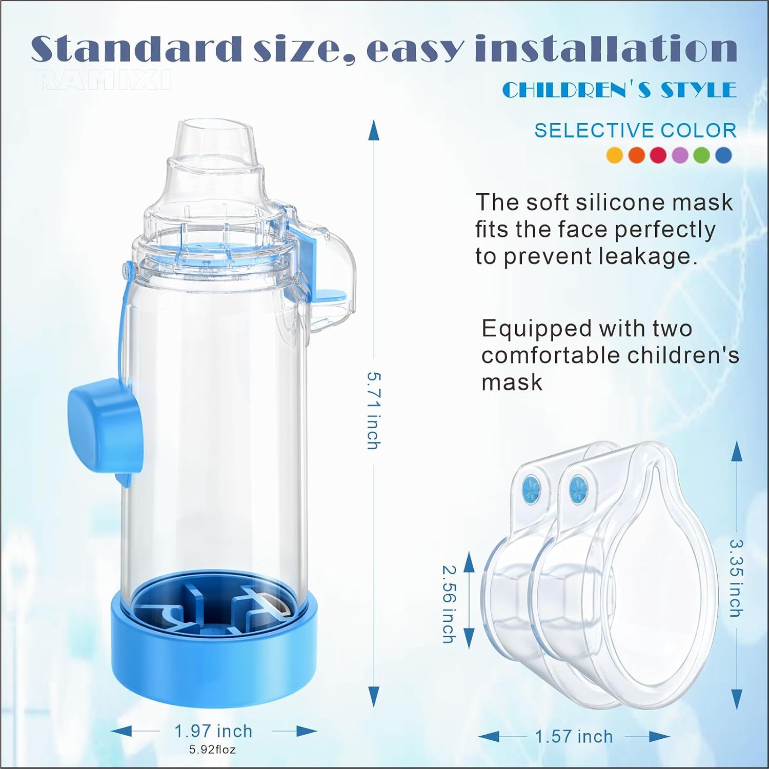 Spacer for Adult and Kids 2 Masks-NESSI OTC SPACER