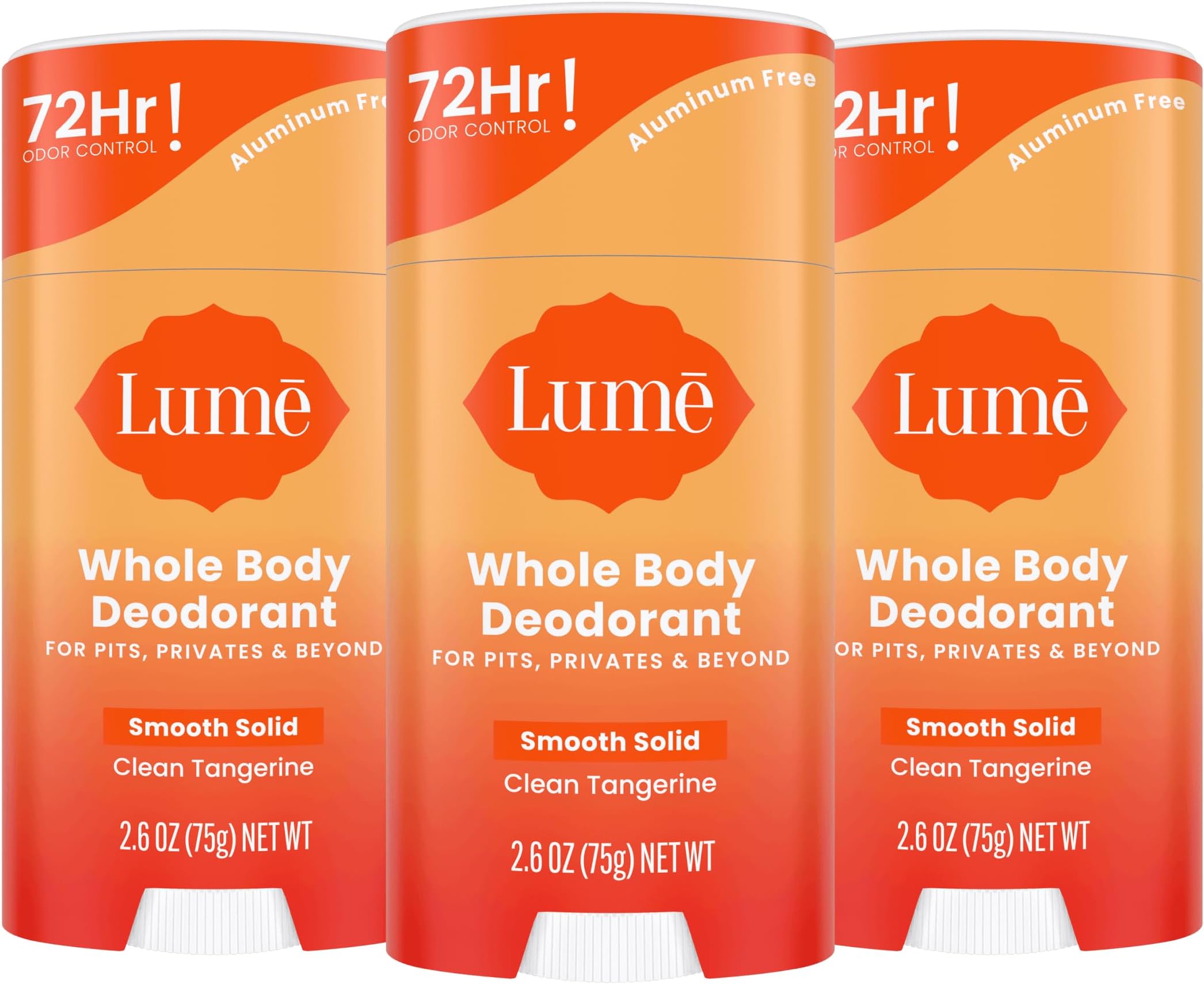 Full Body Deodorant - Soft Stick - 72 Hours Odour Control - No Aluminium, No Baking Soda and Skin Lovers - 2.6 oz (Pack of 3) (Clean