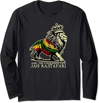 Masterpiece ライオン・オブ・ユダ 長袖カットソー Amazon | HAIL THE LION OF JUDAH レゲエ ラスタファリ ジャー
