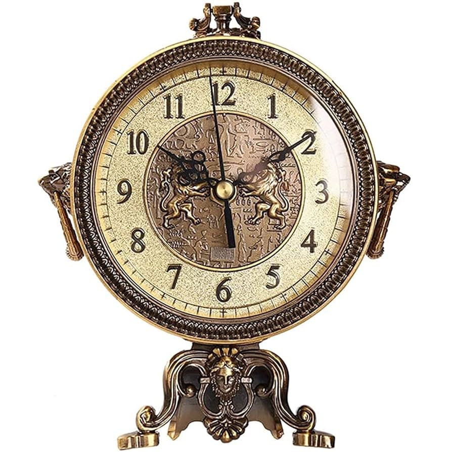 Amazon｜置時計 ヨーロッパのレトロな金属製の置き時計