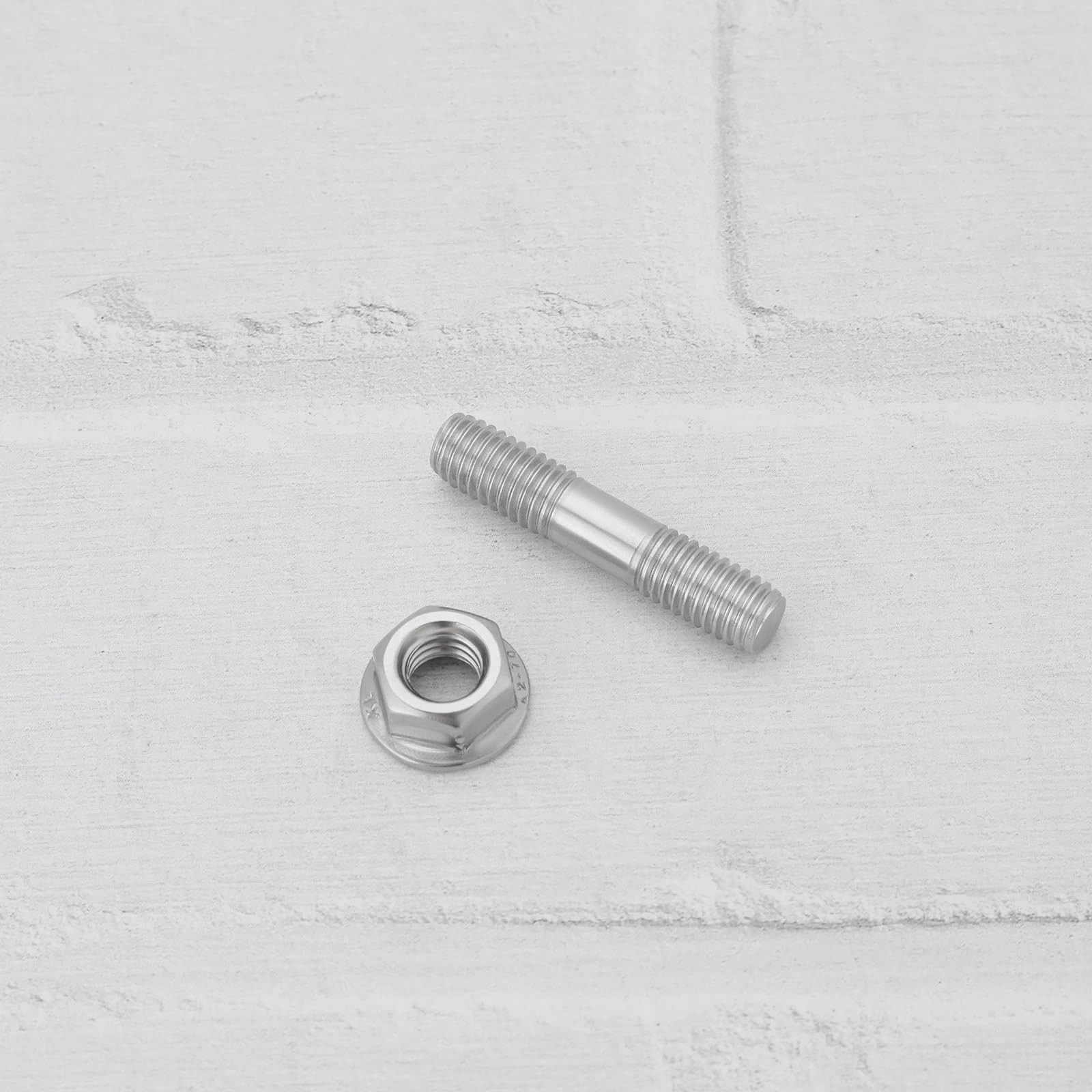 8 Serie M8x1.25 Dadi per Bulloni a Doppia Testa 42mm Kit Dadi Inox per Collettore di Scarico e Aspirazione Auto