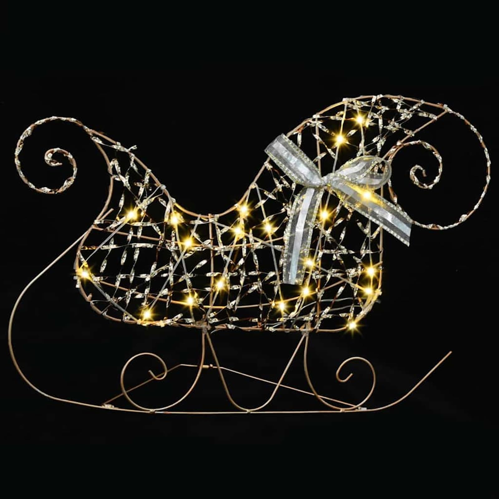Gecheer LED Rentiere mit 60 LEDs 3 pcs Warmes Weiß PET, Weihnachtsdekoration für Weihnachtsmarkt Festliche Eventdekoration Garten Rasen Terrasse Vorgarten Fassade42019143