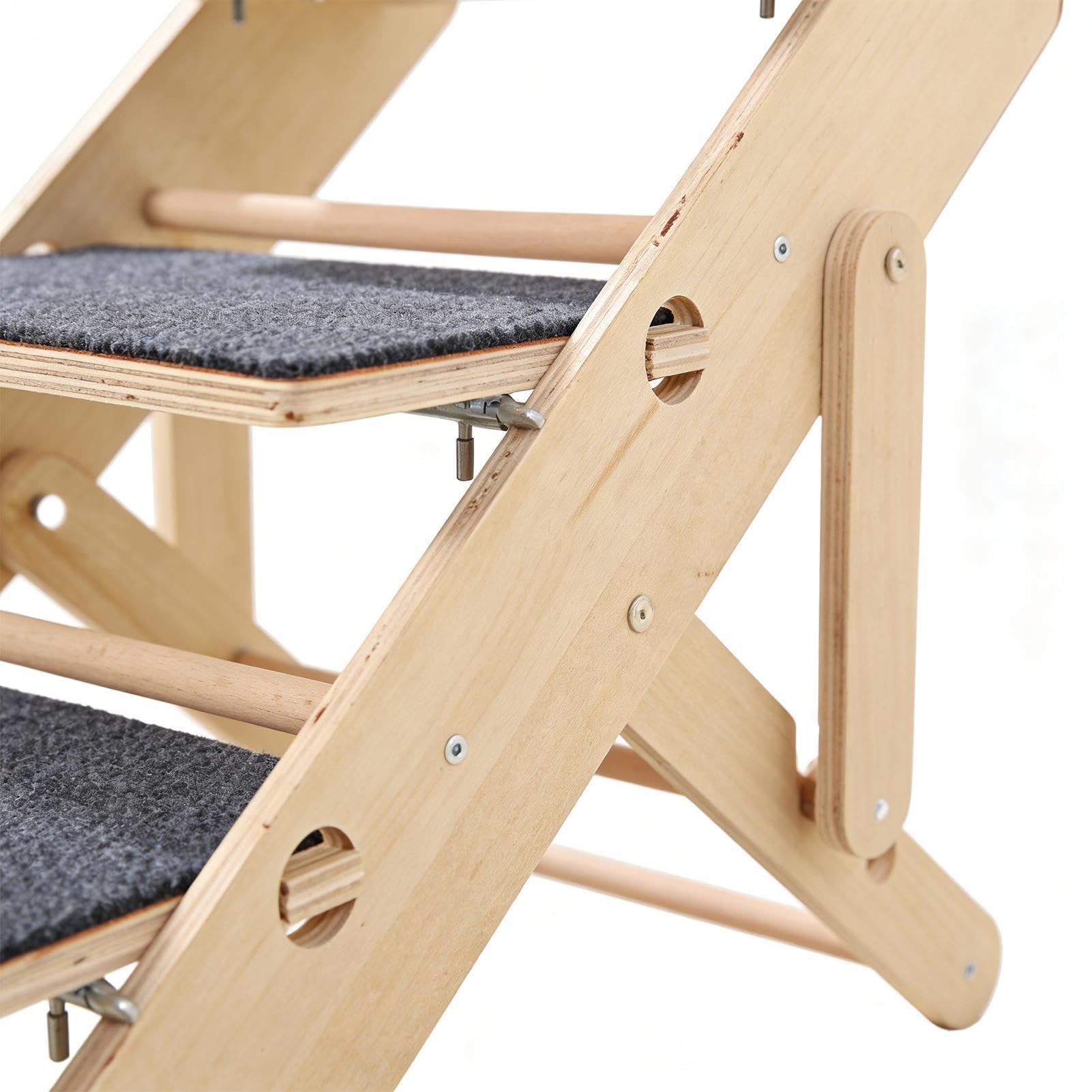 Rampa para perros para cama Antideslizantes, Estables y Plegables de 3 | Rampa escalera para camas altas para Subir al Sofá, Sillón, Cama o Utilizar en Salón y Dormitorio