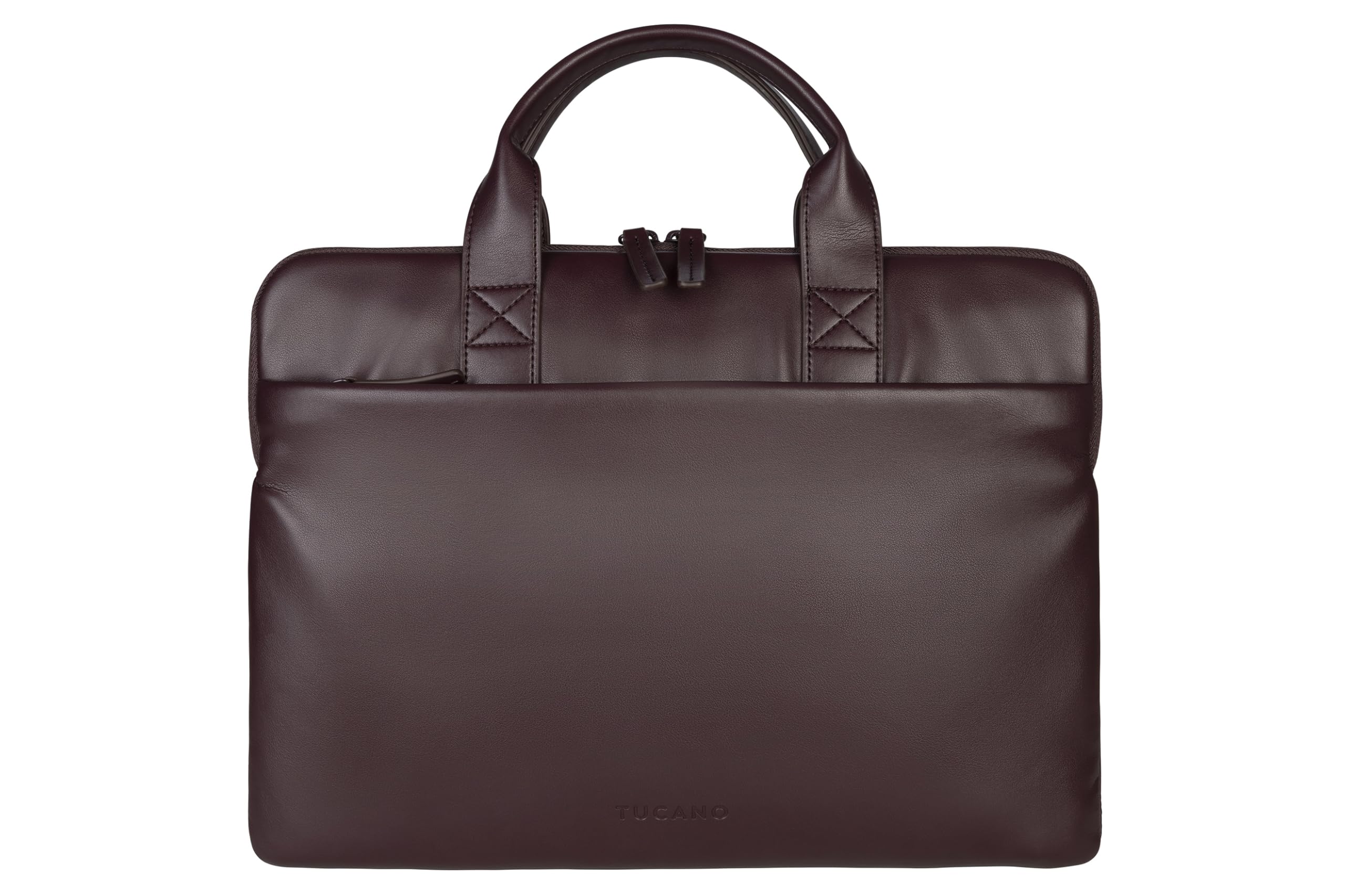 Tucano ISOTTA - Borsa sottile per computer portatile, compatibile con MacBook Air da 35,6 cm (14") e 38,1 cm (15"), in pelle PU, con tracolla