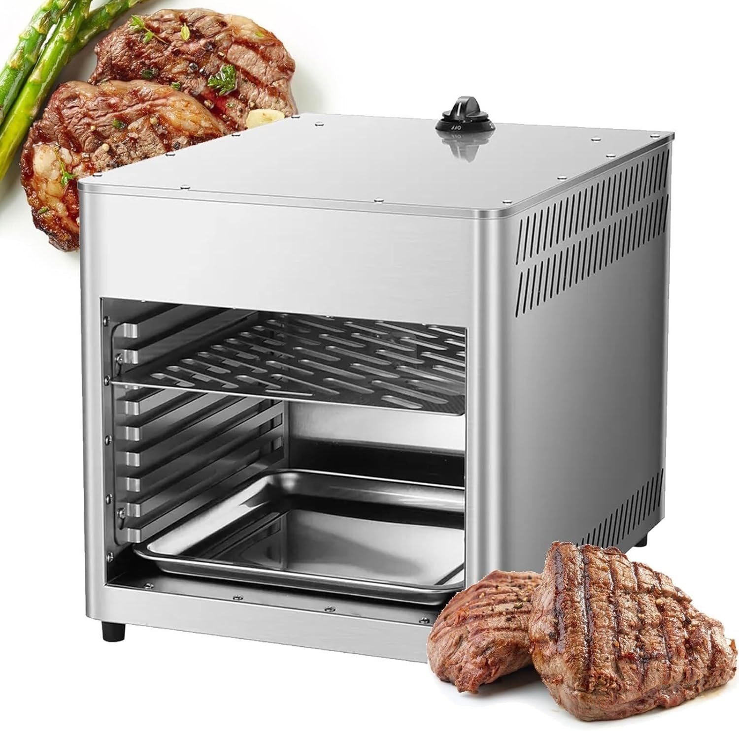 Commercial multi-layer steak oven, 1400℉ gas steak grill, adjustable temperature, 800℃ commercial steak grill(NPJ003G)