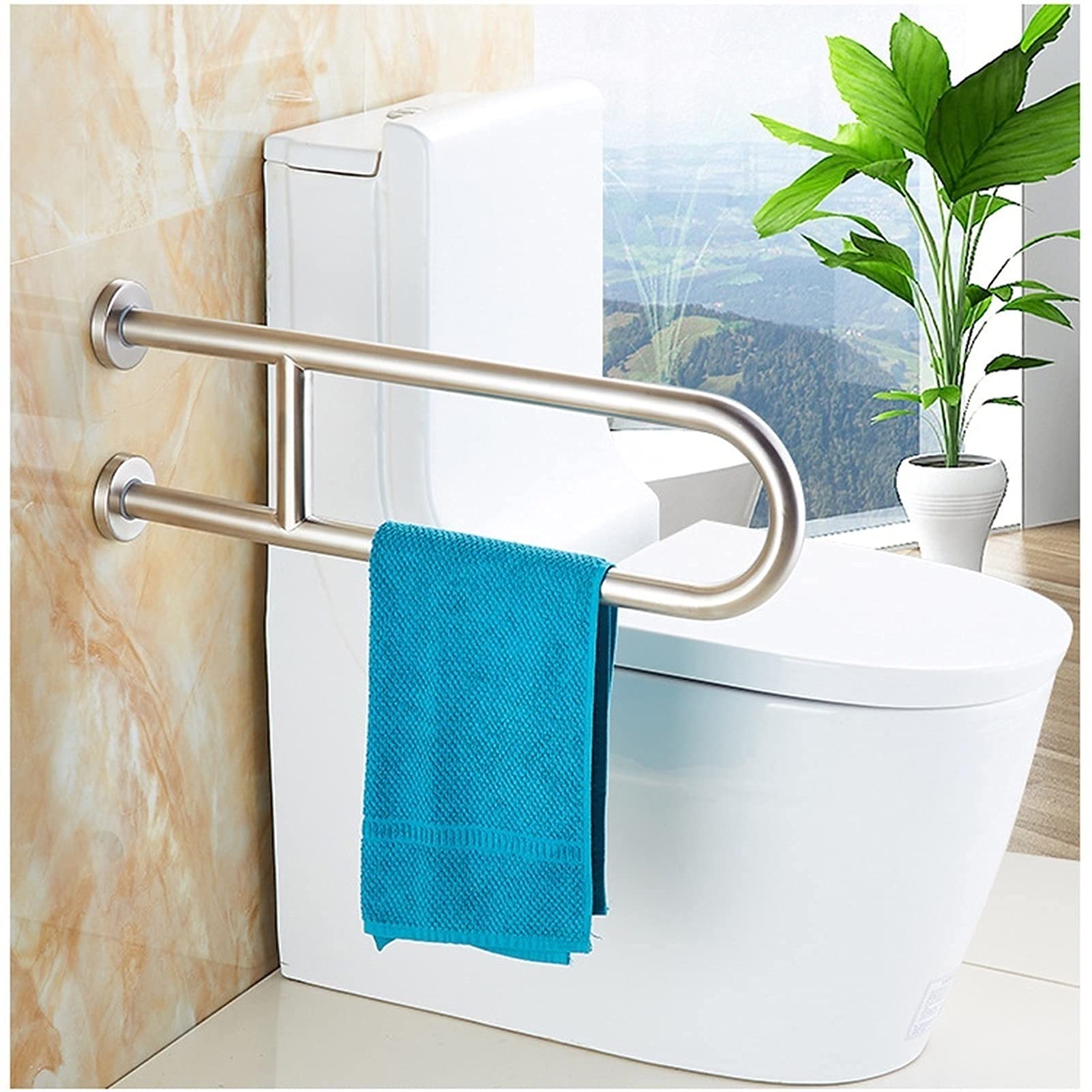 Main courante de sécurité antidérapante pour éviter les chutes dans les toilettes