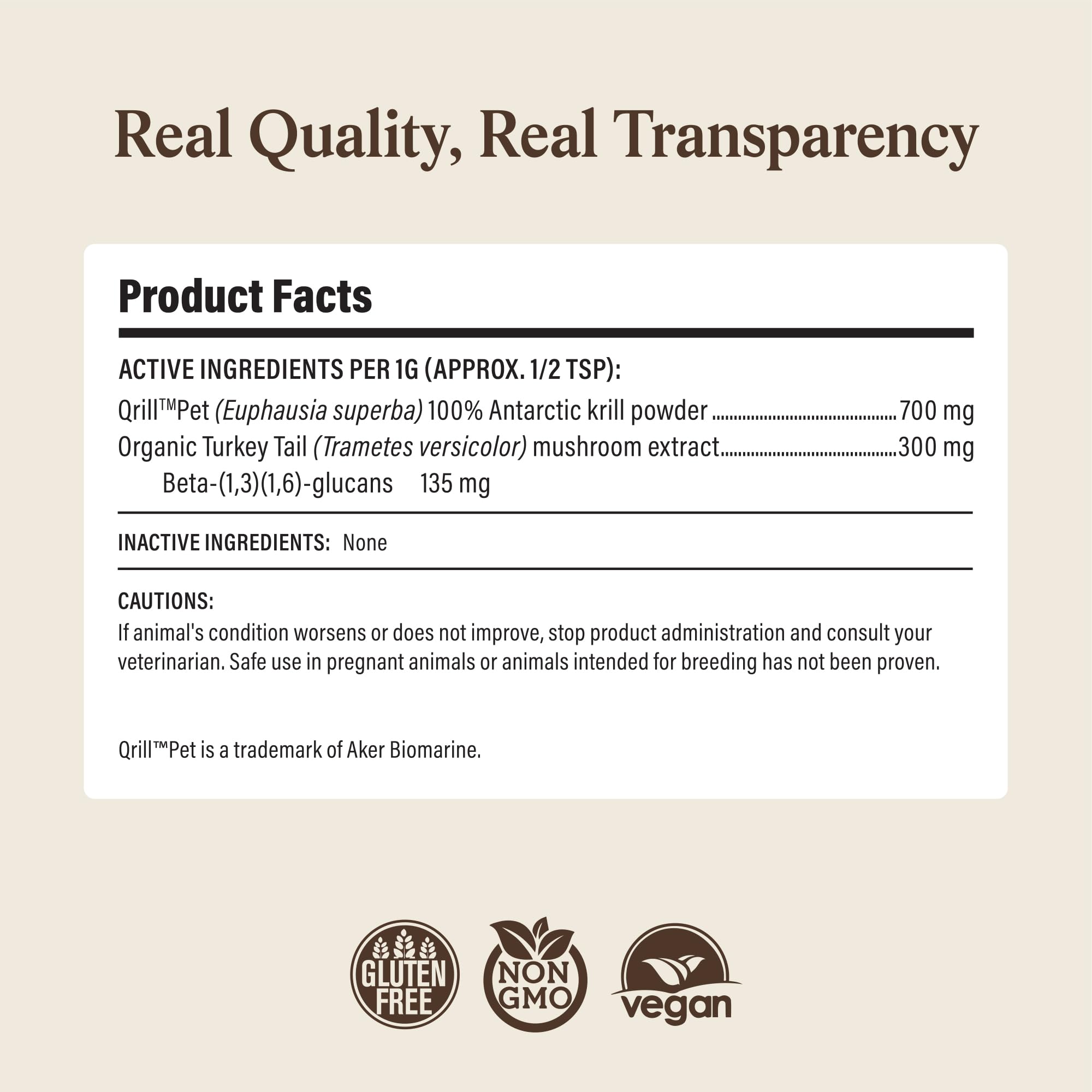 Real Mushrooms Turkey Tail with Qrill for Puppies and Kittens, 75g — Amazon image 4