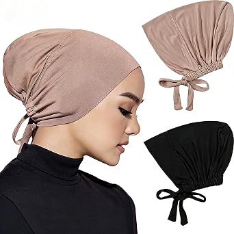 4Pcs Women Hijab Undercap, Under Hijab Cap, Cap Islamic Muslim, Adjustable Hat Cap