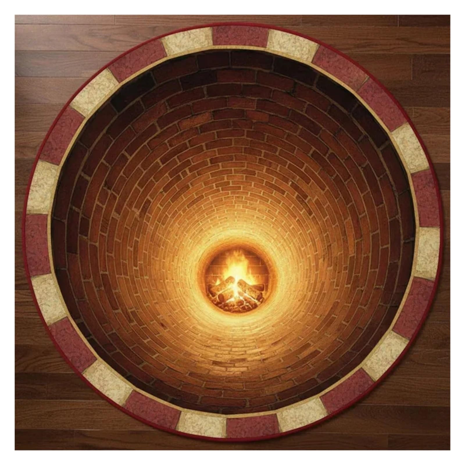 Tapis illusion d'optique rond 100cm pour sublimer un sol