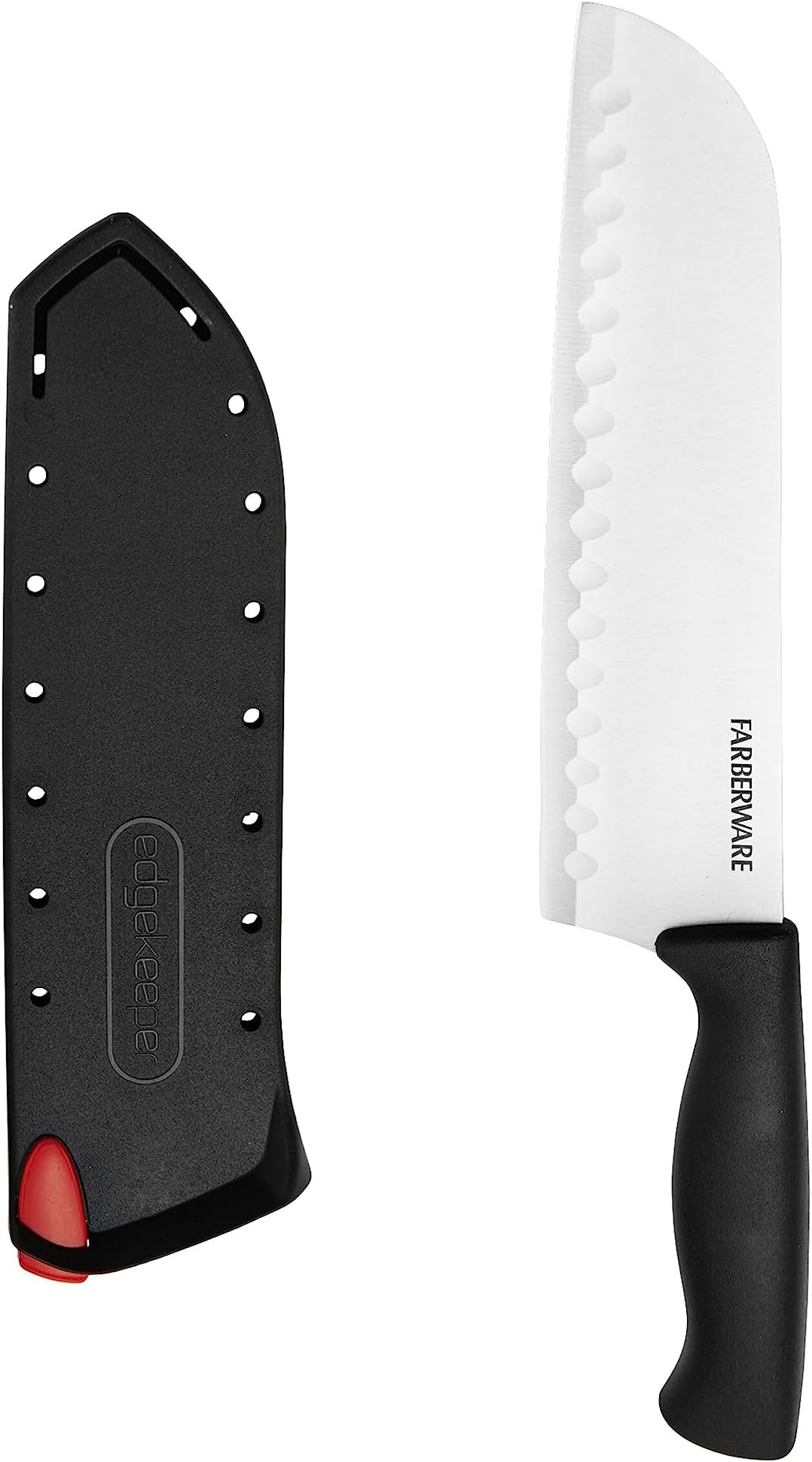 Farberware EdgeKeeper Santoko Knife, 7-inch Santoku, Stainless Steel