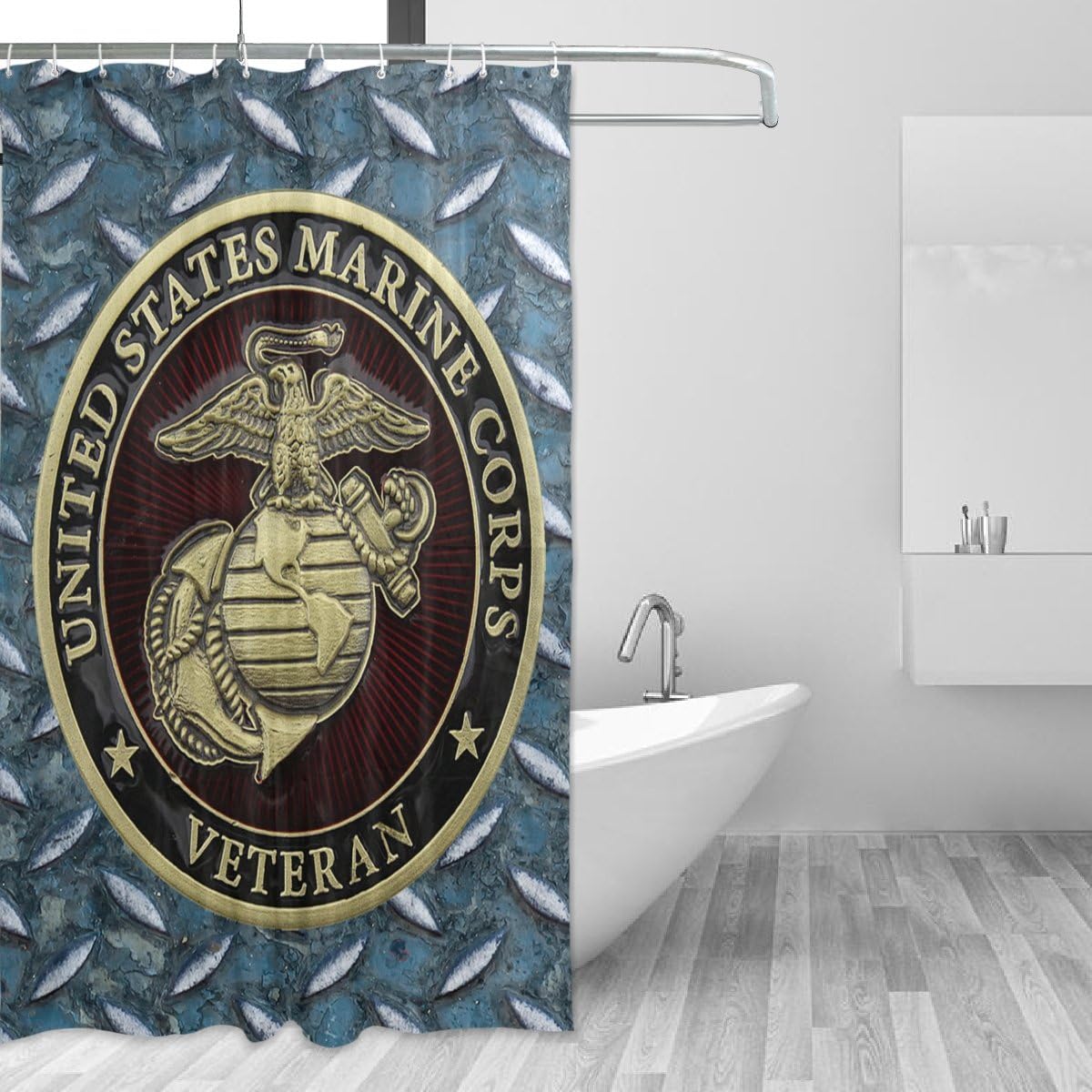 Donnapink USMC US Marine Corps Waterproof 60"X72" Shower