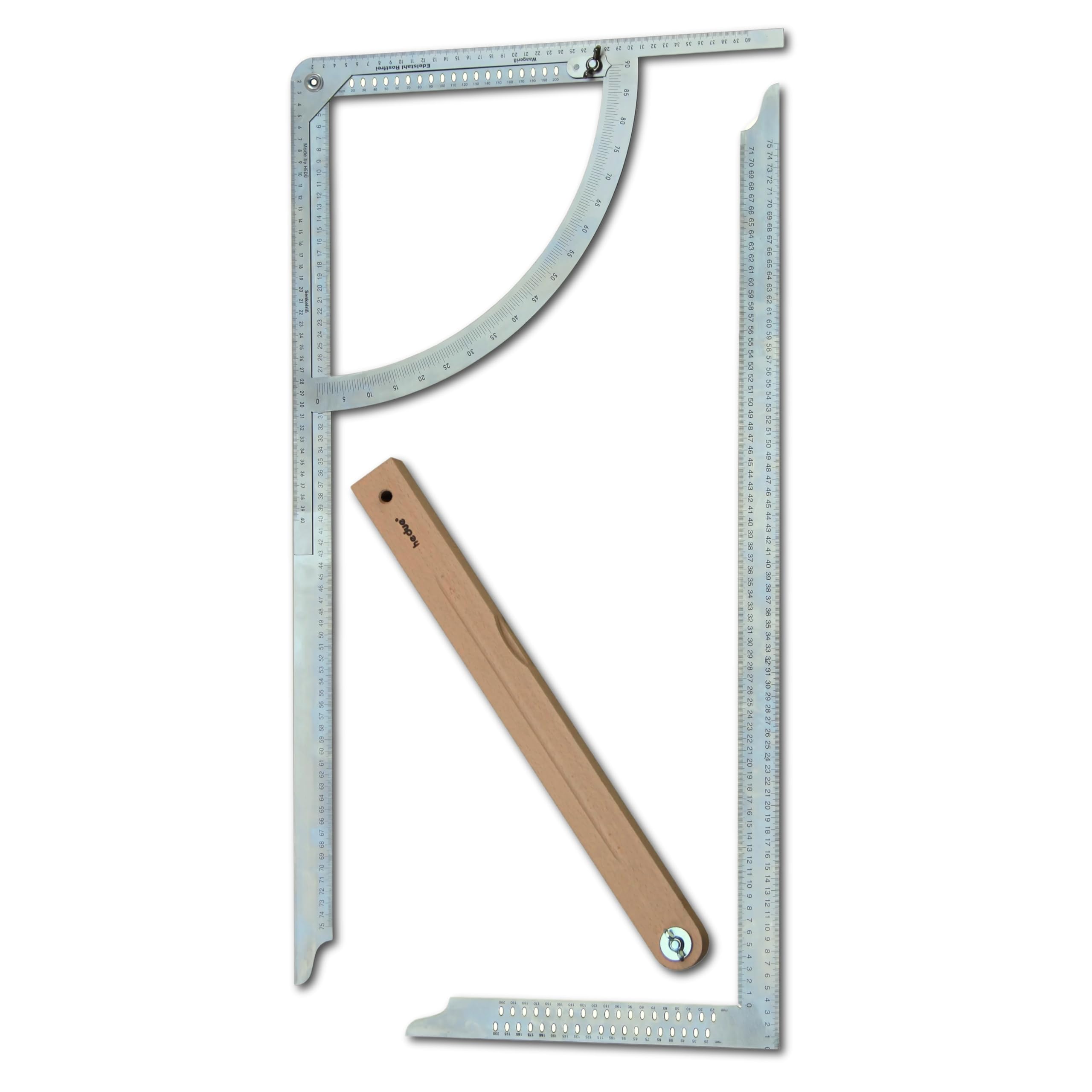 Instrumento de trazado Alfa Set M900d - Escuadra Alfa & escuadra de carpintero, Escuadra Alfa, Escuadra de carpintero & falsa escuadra de carpintero